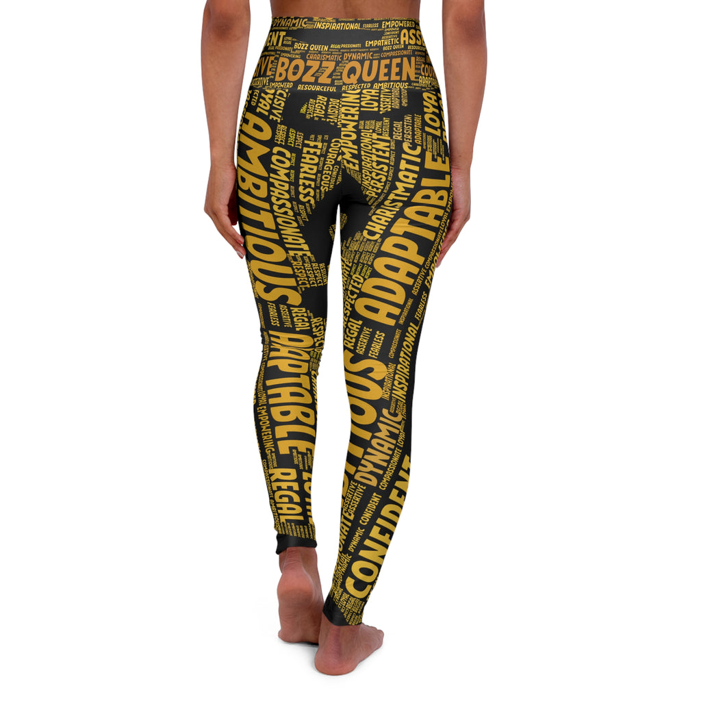 Empowering High Waisted Yoga Leggings - Motivational Activewear for Self-Love & Fitness