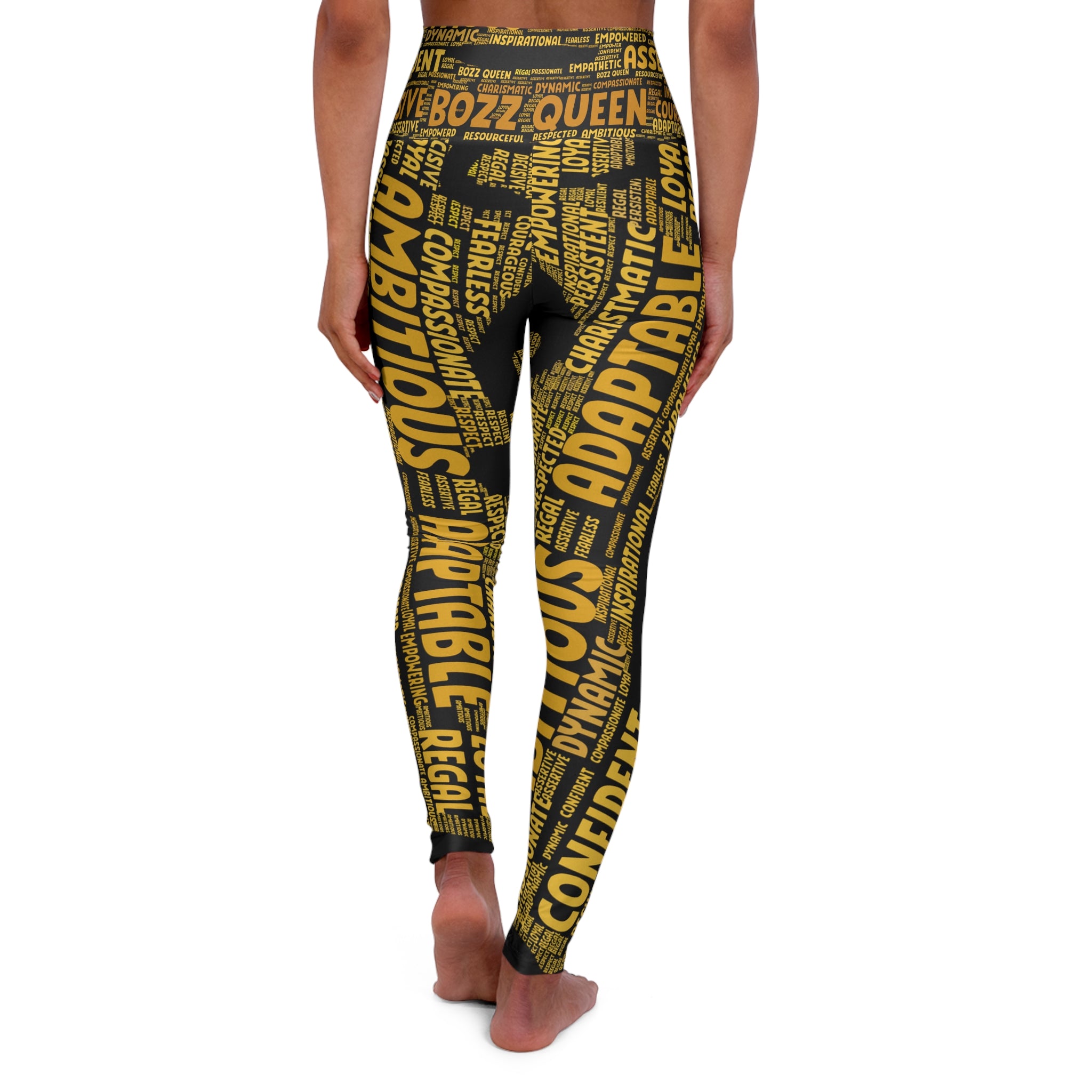 Empowering High Waisted Yoga Leggings - Motivational Activewear for Self-Love & Fitness