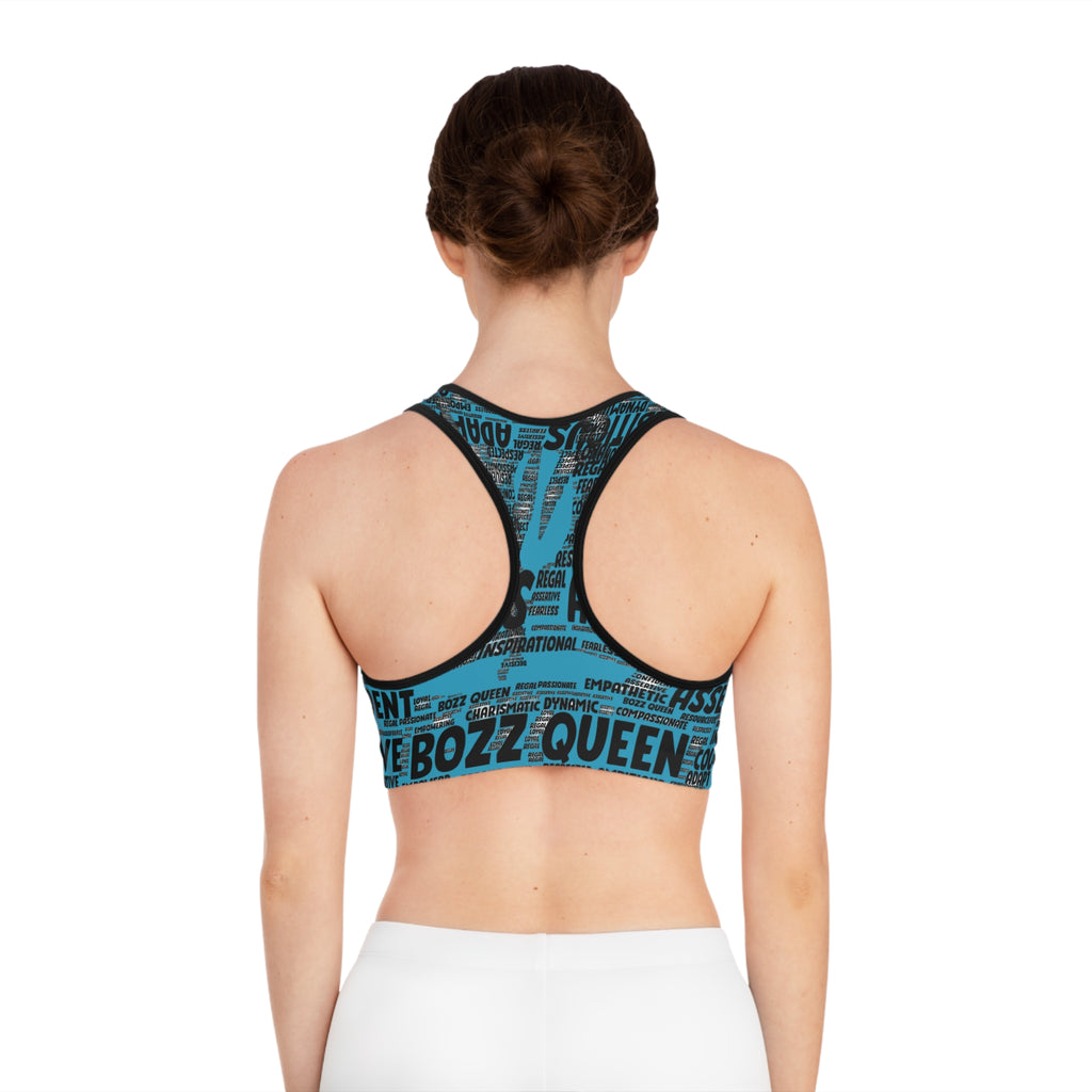 Empowering Sports Bra - Bozz Queen Origin Collection | Turquoise & Black