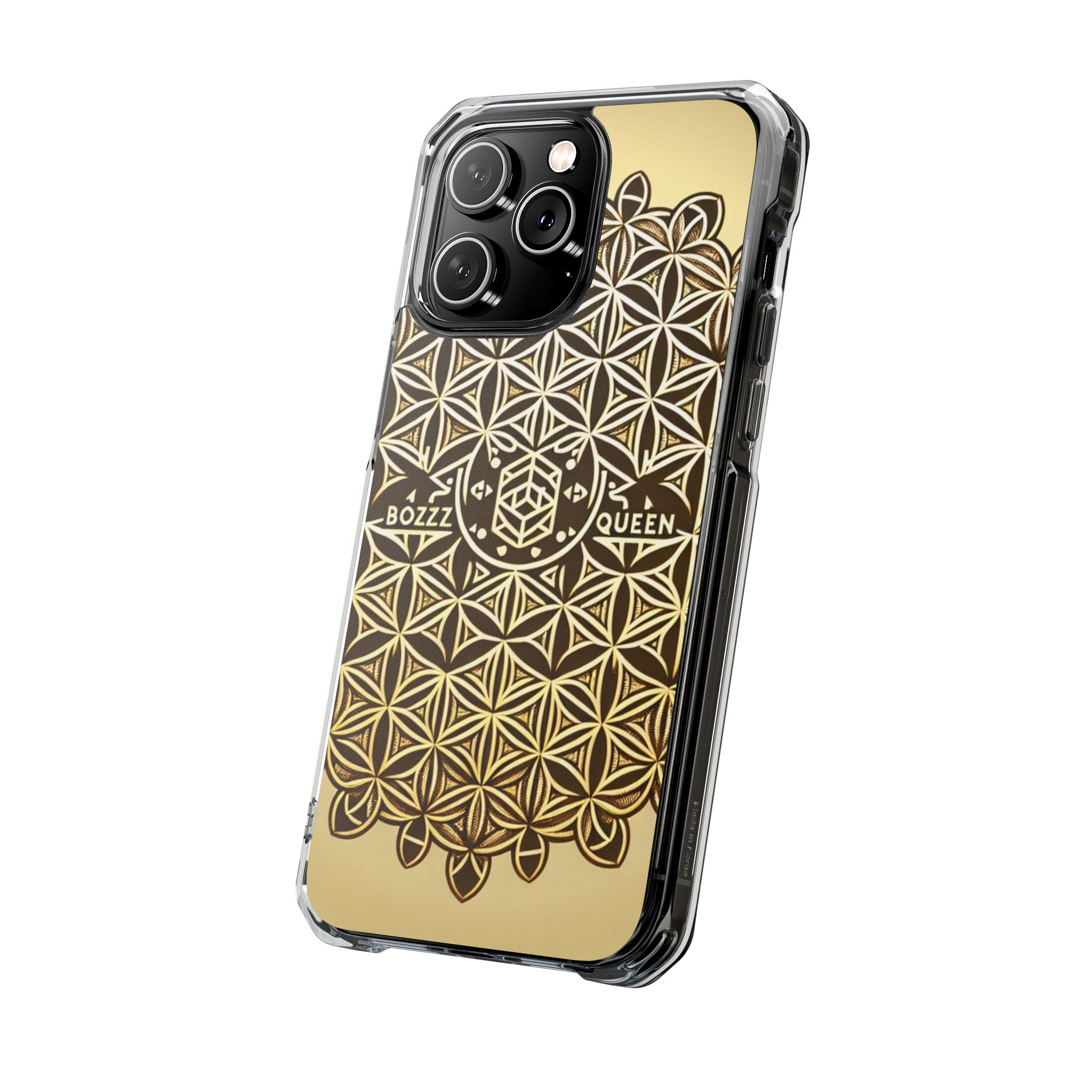 Magnetic Phone Case with Geometric Design, Aesthetic Impact Case for iPhone, Unique Phone Accessories, Gift for Her, Trendy Tech Gadget