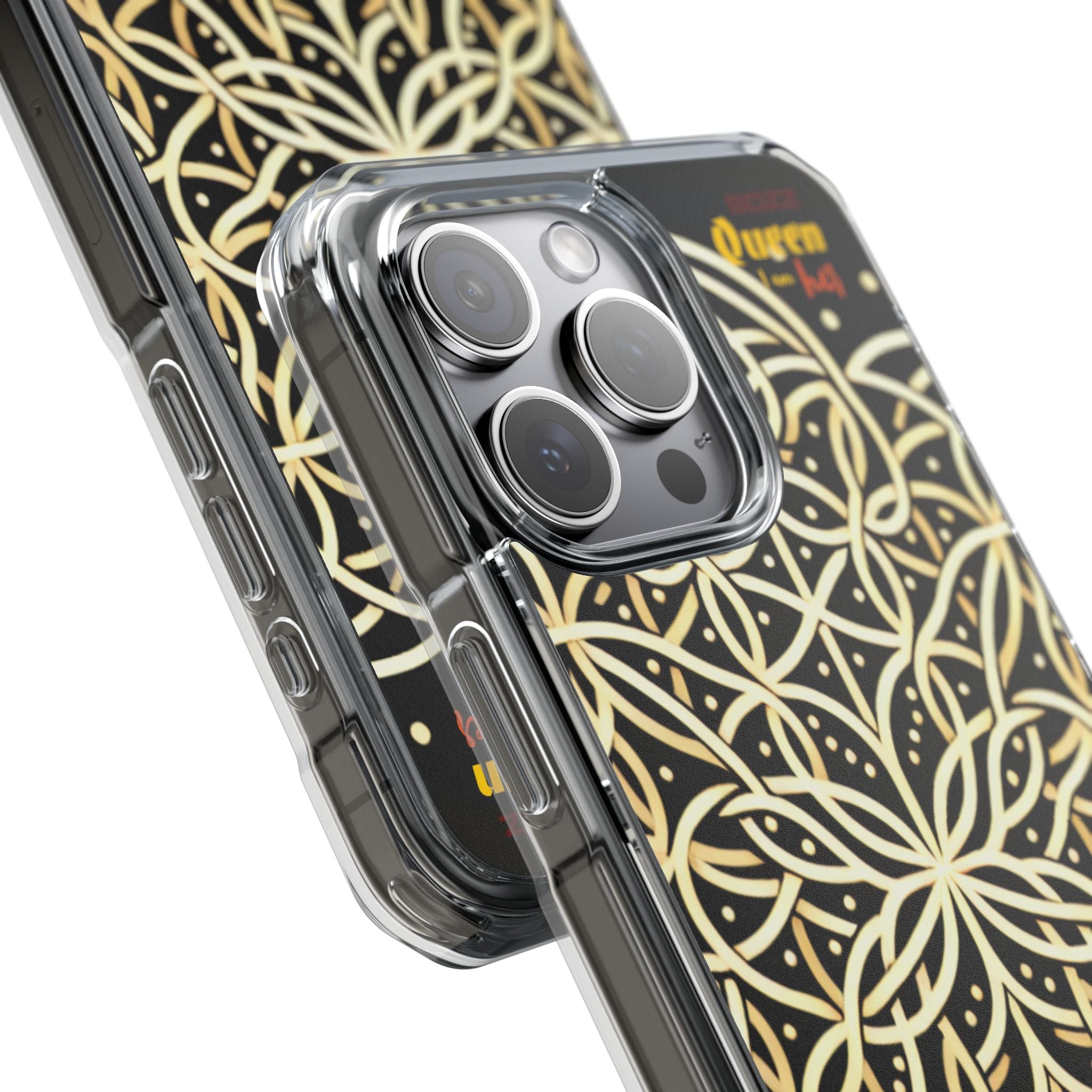 Elegant Floral Magnetic Phone Case, Clear Protective Cover, Unique Gift, Spring Accessories, Phone Protection, Trendy Case