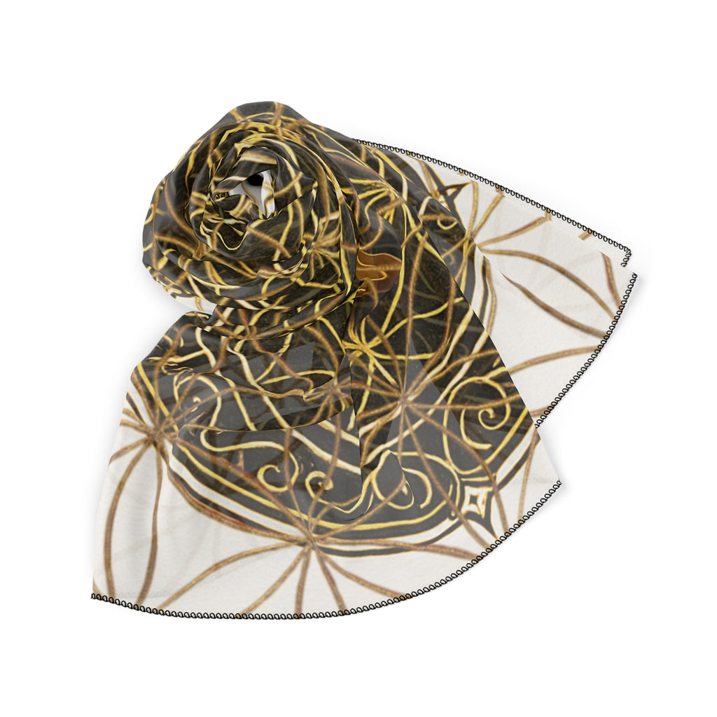 Bozz Queen Floral Poly Scarf - Elegant Fashion Accessory for Empowered Women