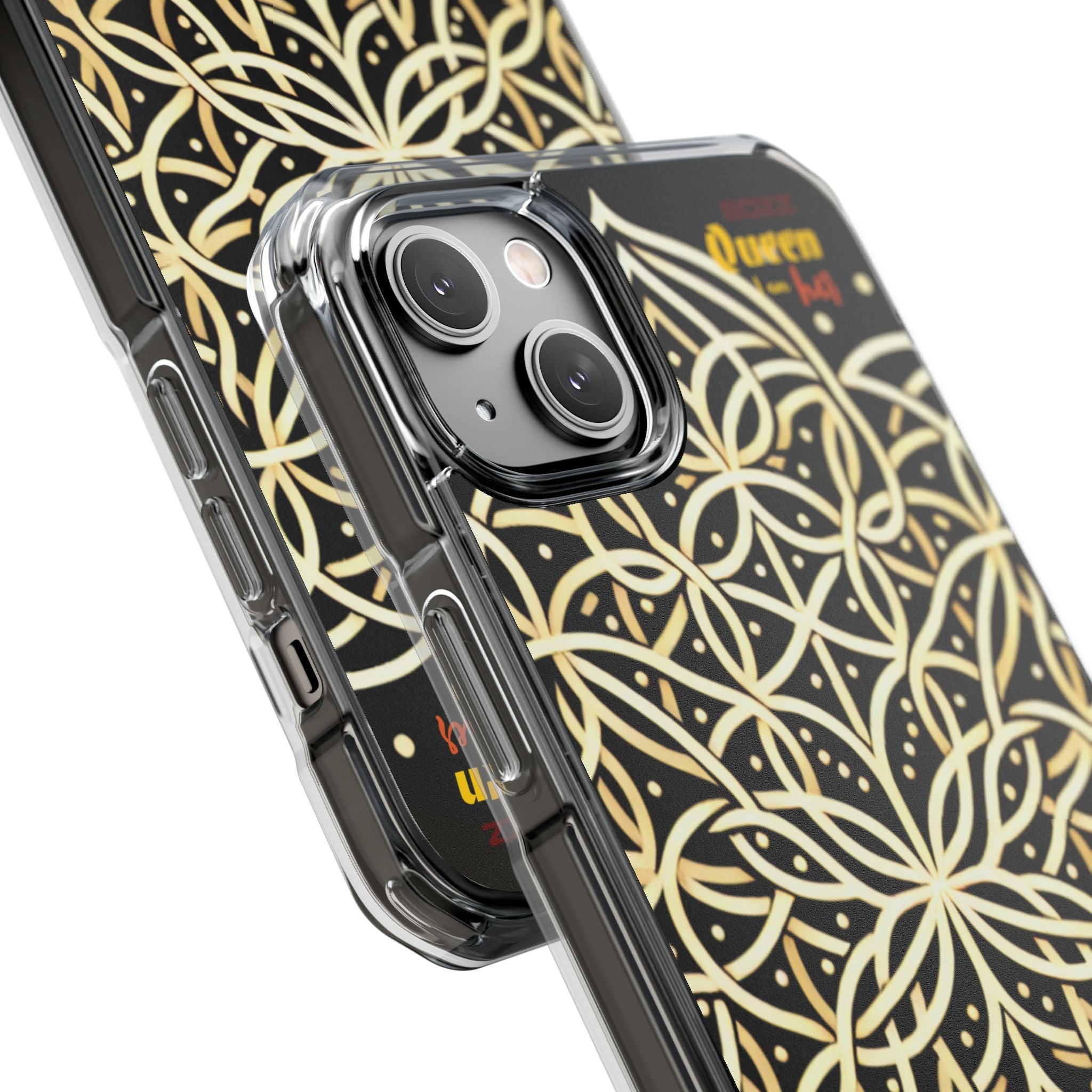 Elegant Floral Magnetic Phone Case, Clear Protective Cover, Unique Gift, Spring Accessories, Phone Protection, Trendy Case