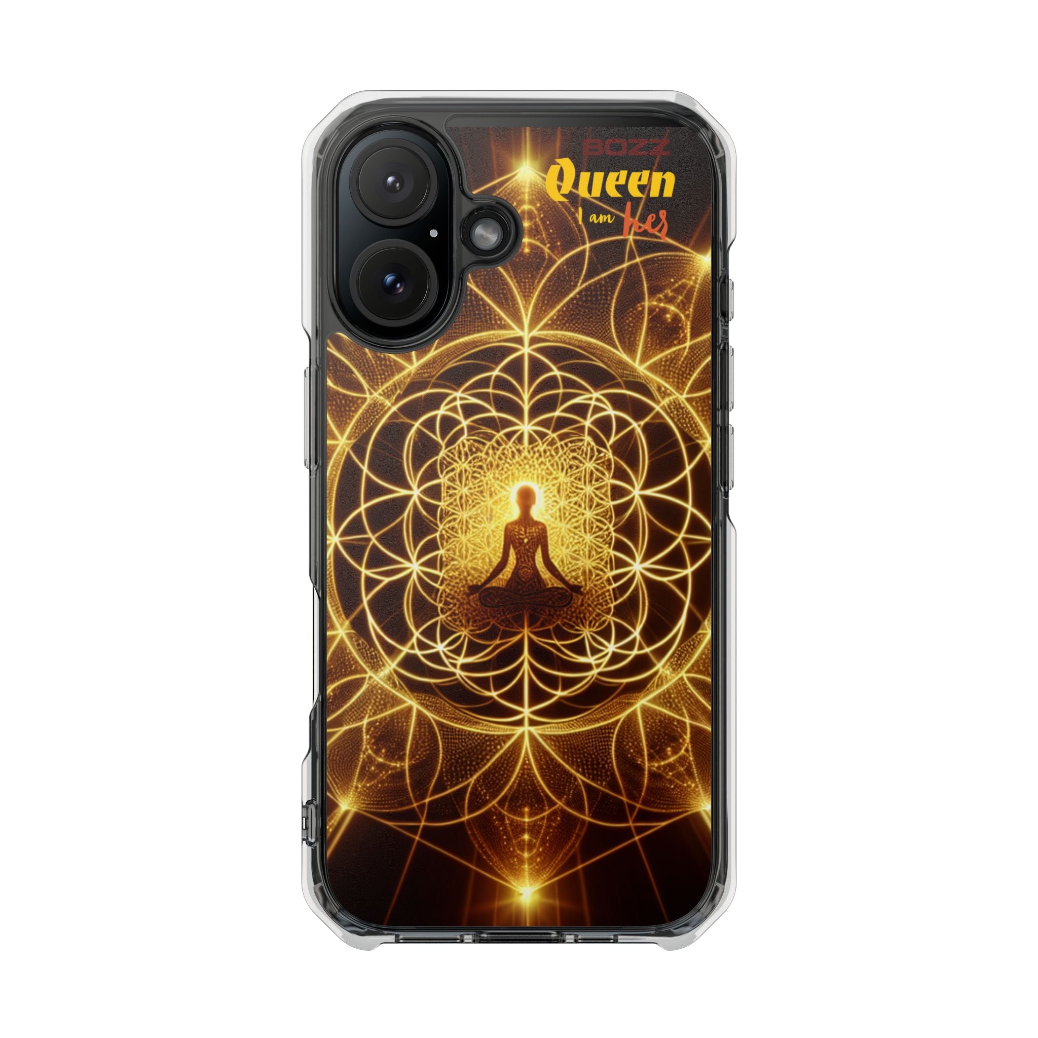 Spiritual Magnetic Phone Case - Boho Chic, Crystal Energy, Mindfulness Gift, Yoga Accessory, Meditation Decor