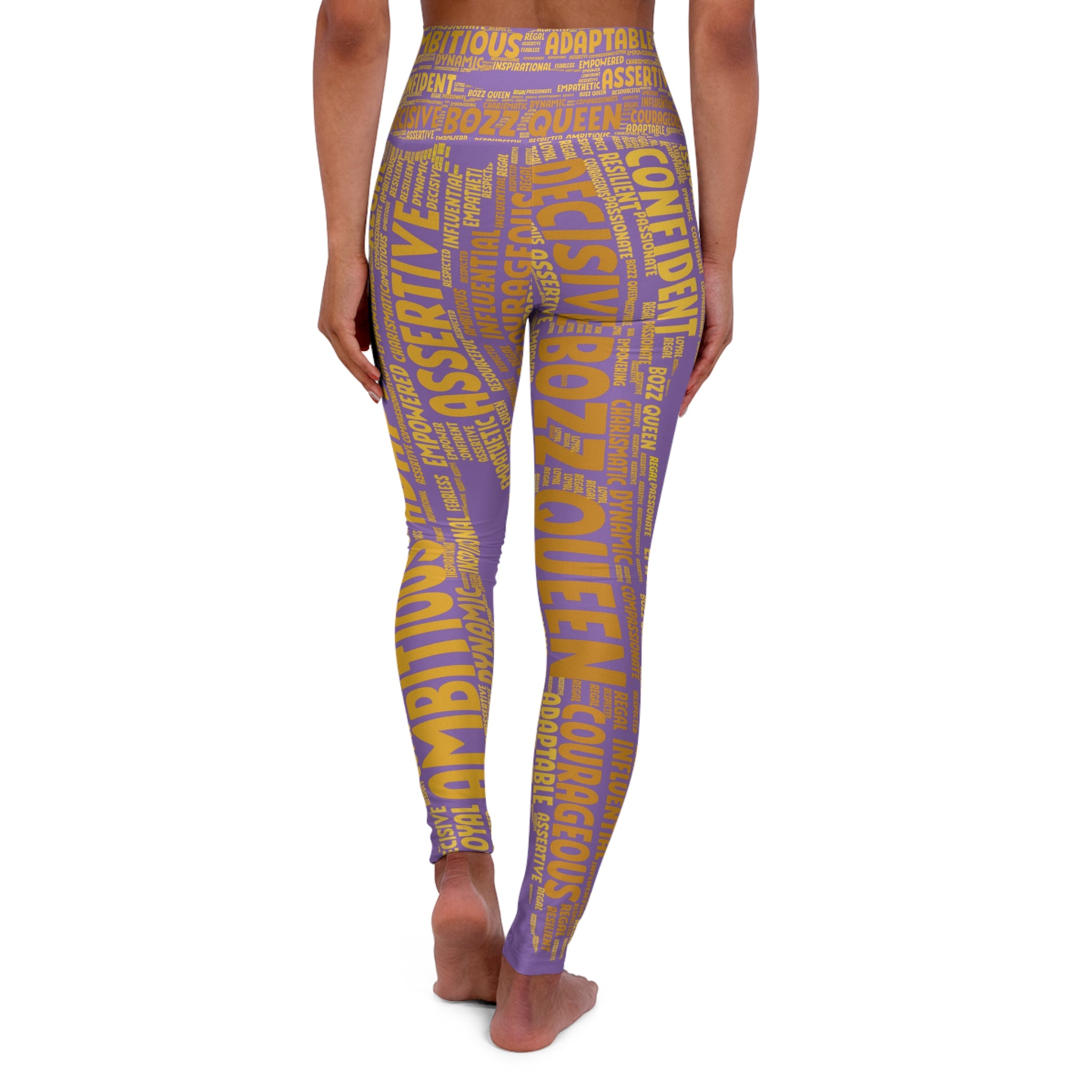 Empowering High Waisted Yoga Leggings - Motivational Activewear