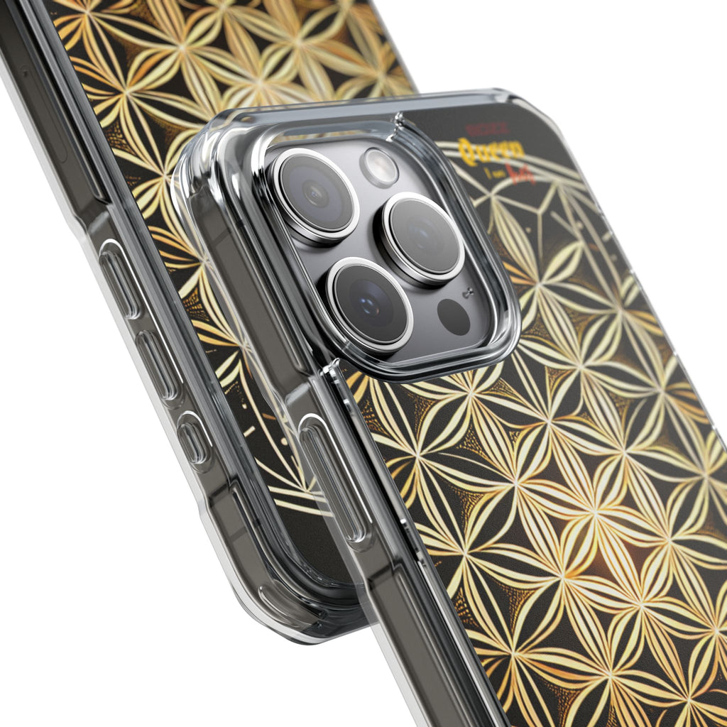 Flower of Life Magnetic Clear Case, Personalized Phone Case, Protective Impact Case, Gift for Him or Her, Boho Phone Accessories