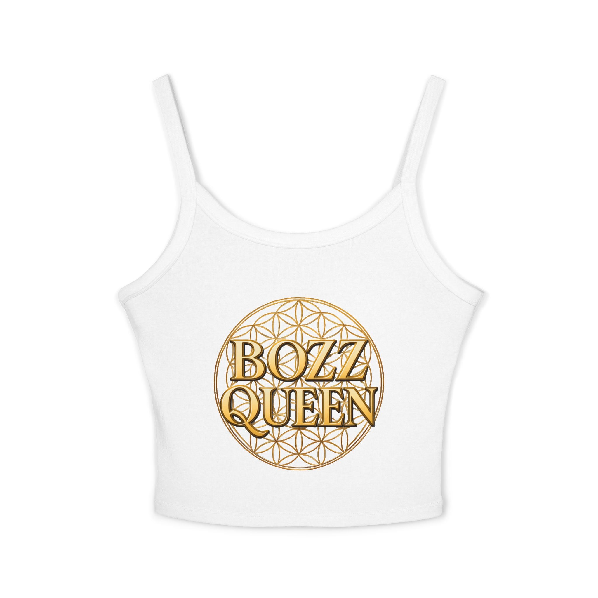 Women's Flower of Life Tank Top - Sacred Geometry Spaghetti Strap