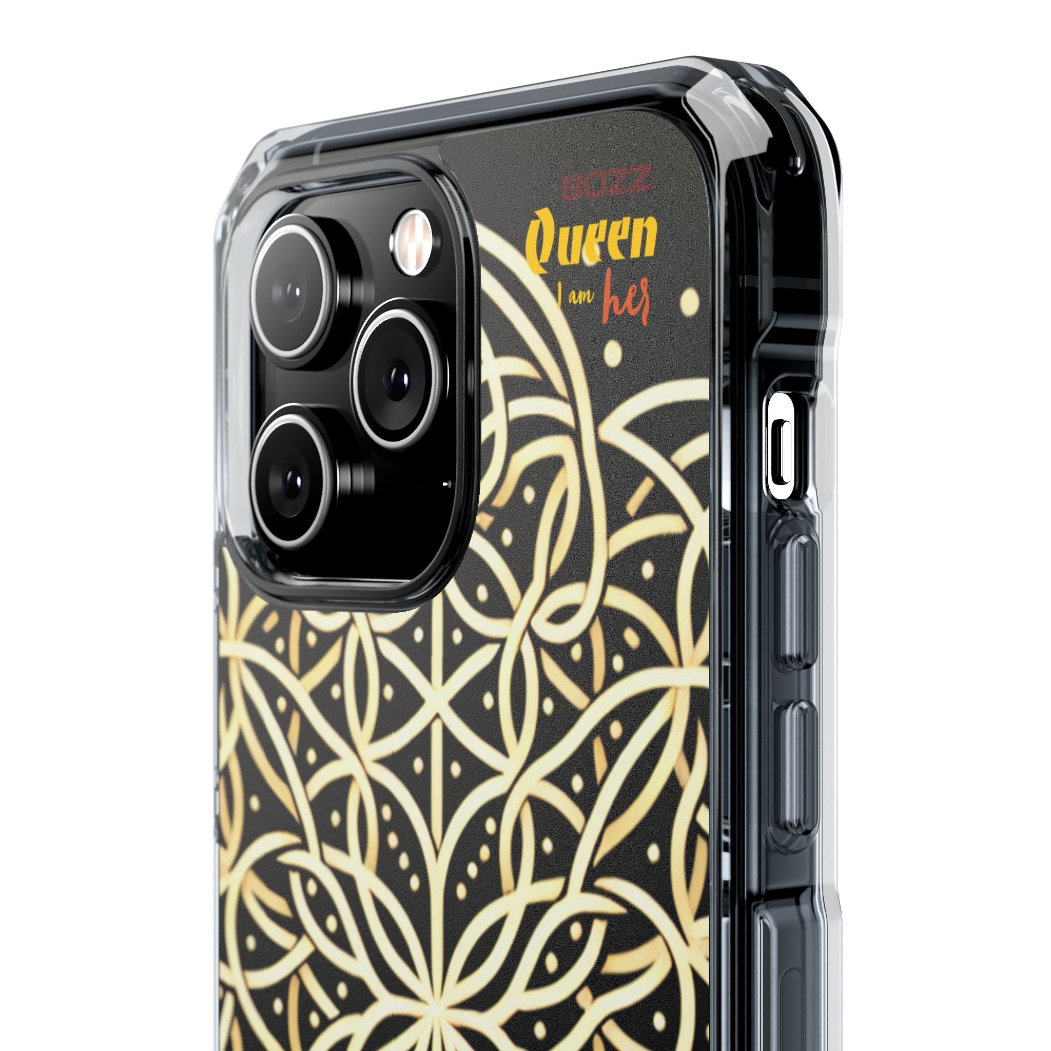 Elegant Floral Magnetic Phone Case, Clear Protective Cover, Unique Gift, Spring Accessories, Phone Protection, Trendy Case