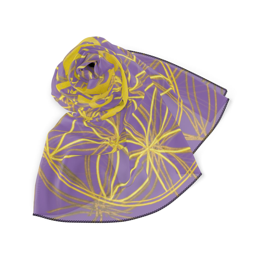Flower of Life Light Purple Scarf - Sacred Geometry Spiritual Accessory