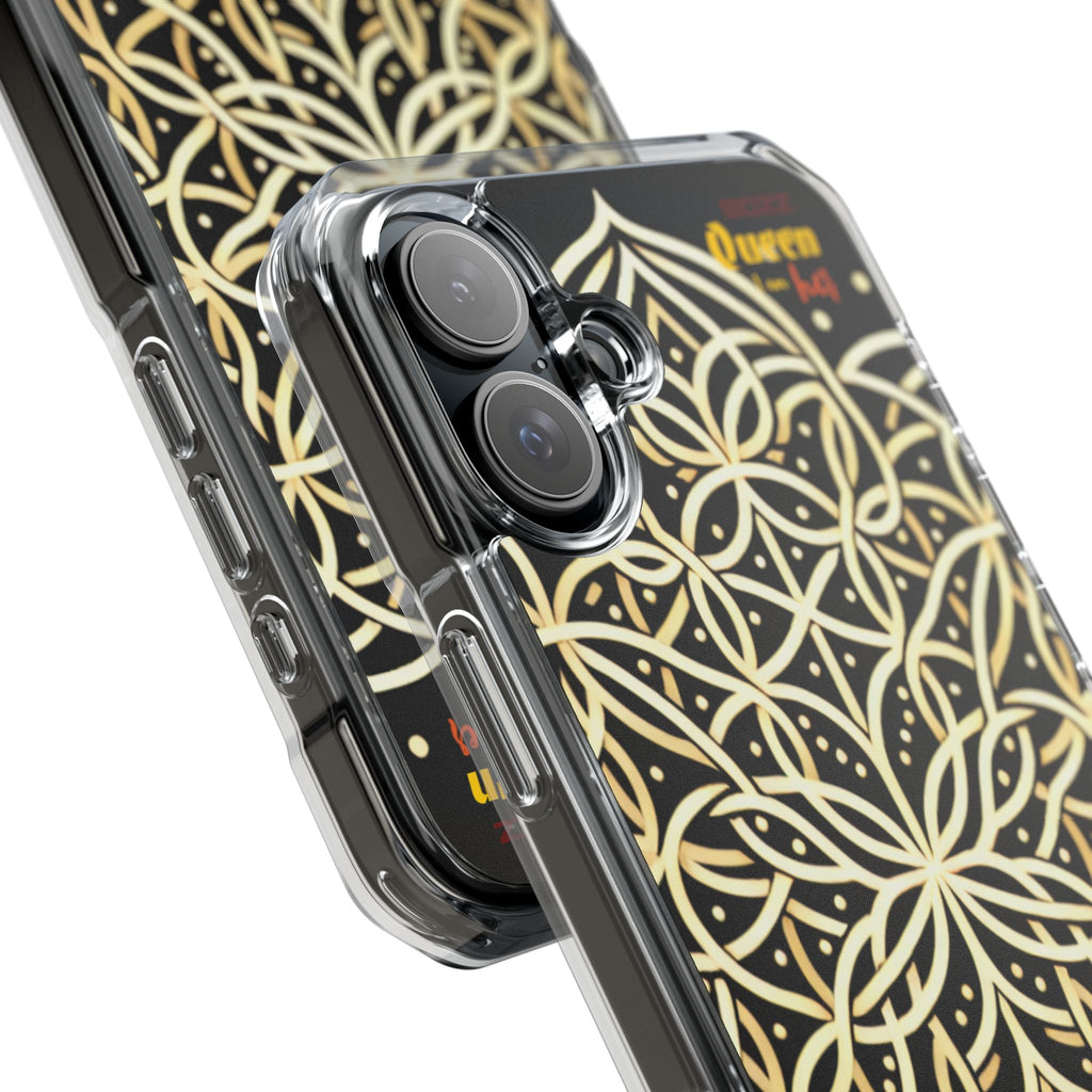 Elegant Floral Magnetic Phone Case, Clear Protective Cover, Unique Gift, Spring Accessories, Phone Protection, Trendy Case