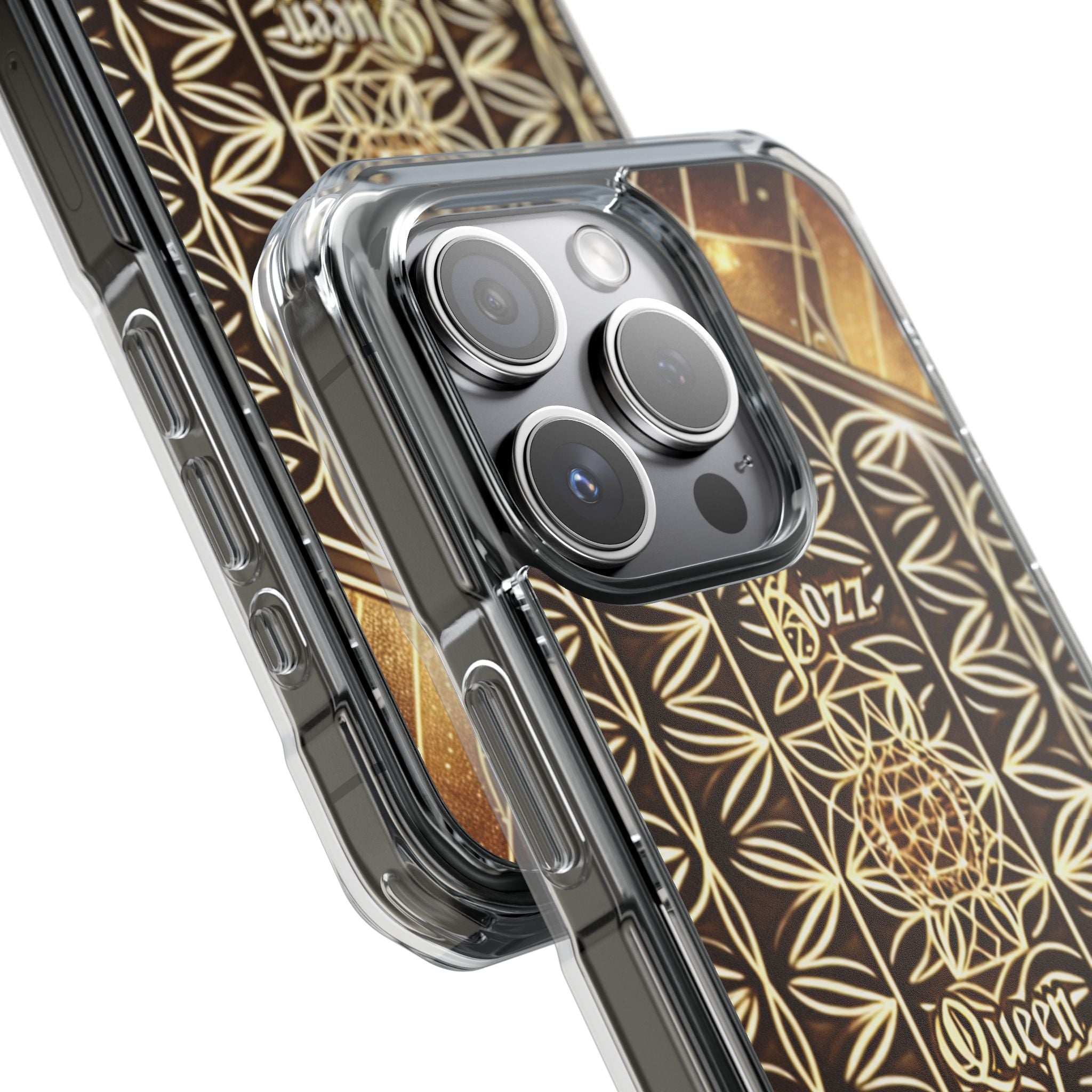 Magnetic Phone Case, Bozz Queen Case, Unique Clear Case, Customizable Phone Cover, Perfect Gift for Her