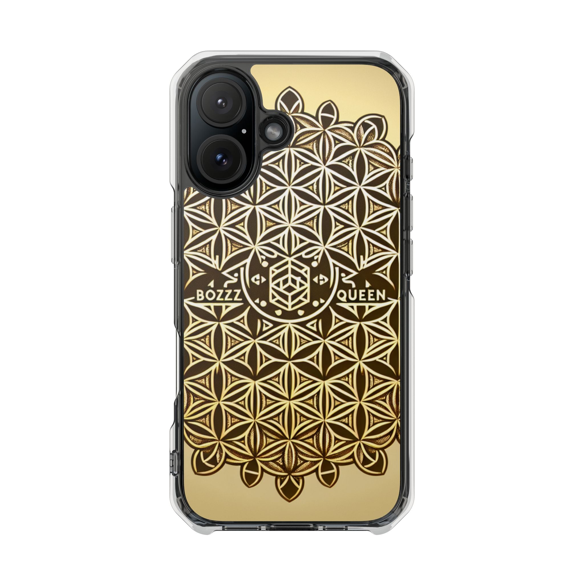 Magnetic Phone Case with Geometric Design, Aesthetic Impact Case for iPhone, Unique Phone Accessories, Gift for Her, Trendy Tech Gadget