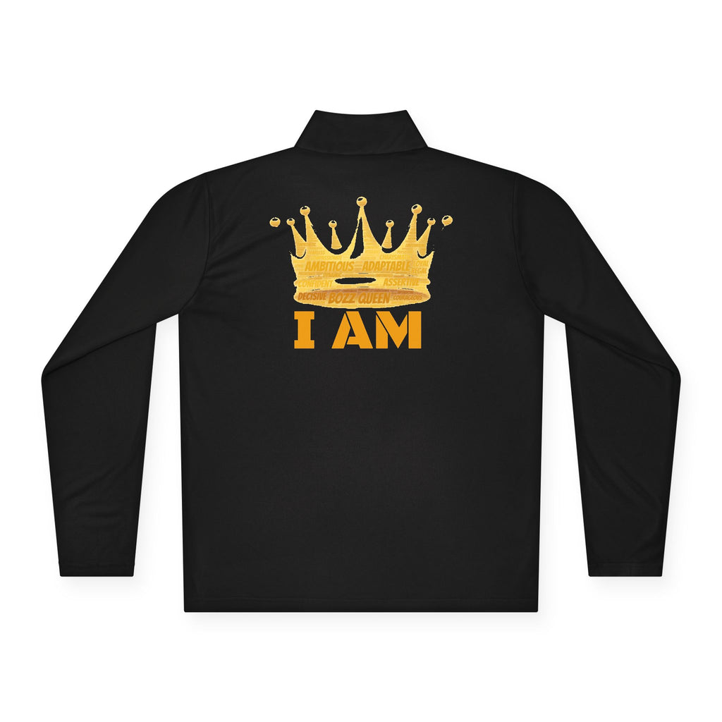 Bozz Queen I Am Bold Queen Quarter-Zip Pullover - Inspirational Athletic Wear