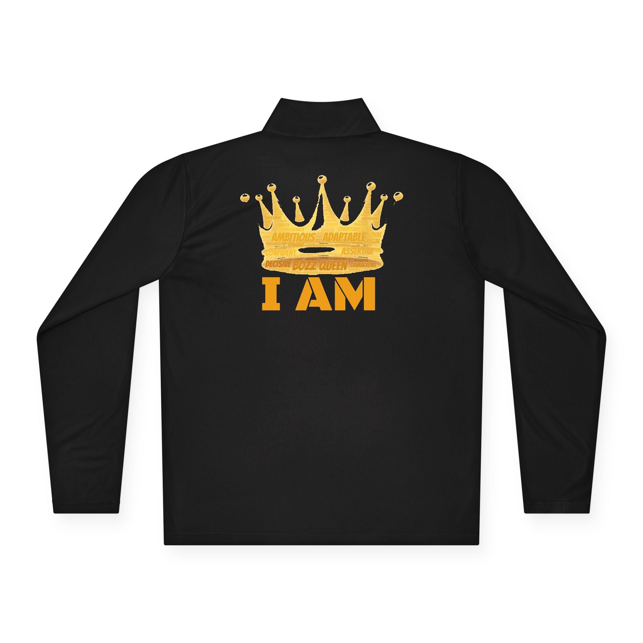 Bozz Queen I Am Bold Queen Quarter-Zip Pullover - Inspirational Athletic Wear