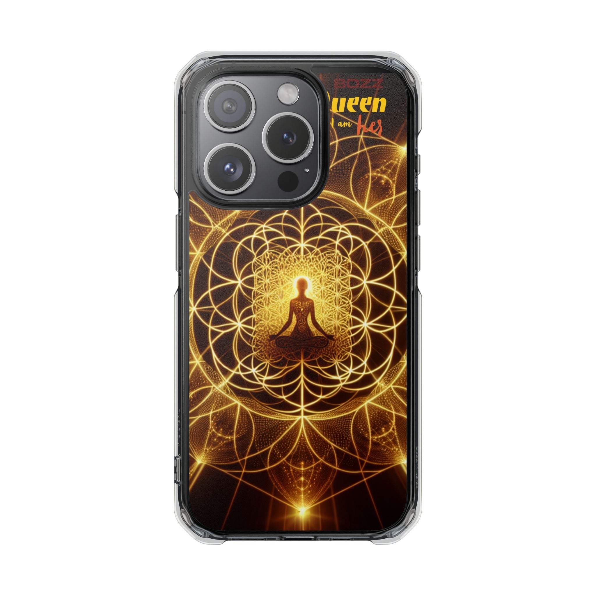 Spiritual Magnetic Phone Case - Boho Chic, Crystal Energy, Mindfulness Gift, Yoga Accessory, Meditation Decor