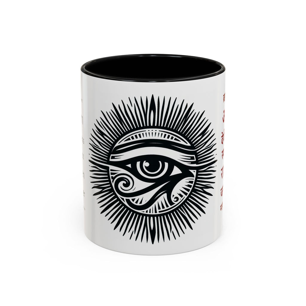 Bohemian Goddess Accent Coffee Mug - Eye of Wisdom, Spiritual Gift, Unique Home Decor, Meditation Mug, Inspirational Drinkware