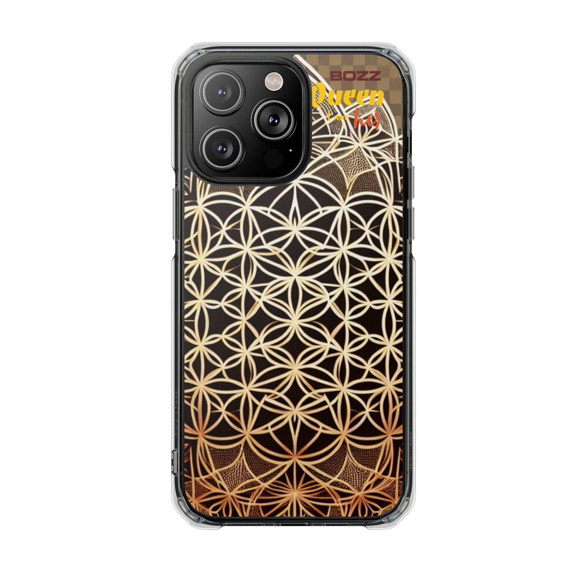 Stylish Magnetic Phone Case with Floral Design, Clear iPhone Case, Bohemian Phone Cover, Budding Flower Impact Case, Unique Tech Accessory