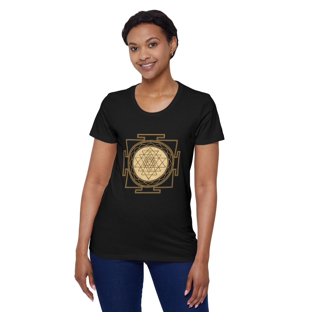 Bozz Queen Sri Yantra Sacred Geometry T-Shirt - Women's Organic Cotton Tee