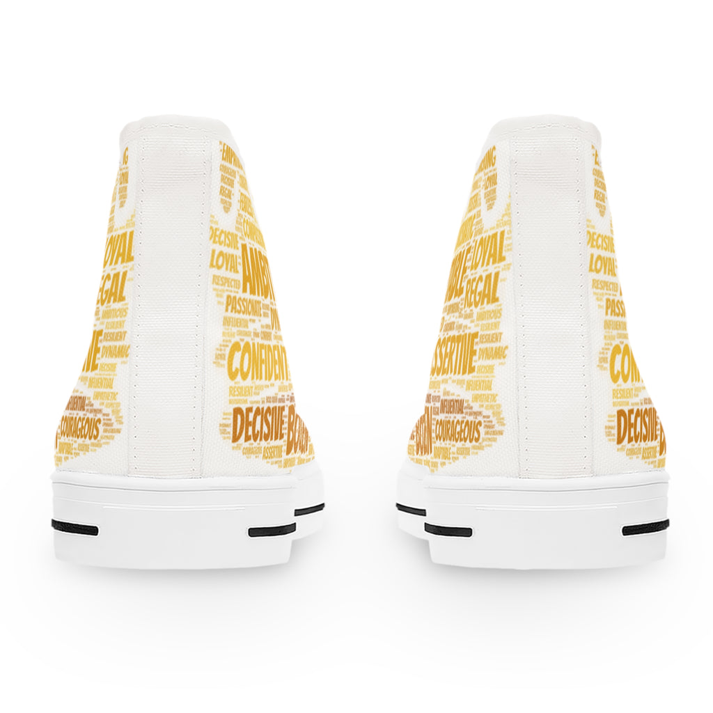 BOZZ QUEEN Empowerment High-Top Sneakers - Women's Fashion Sneakers for Confident Style