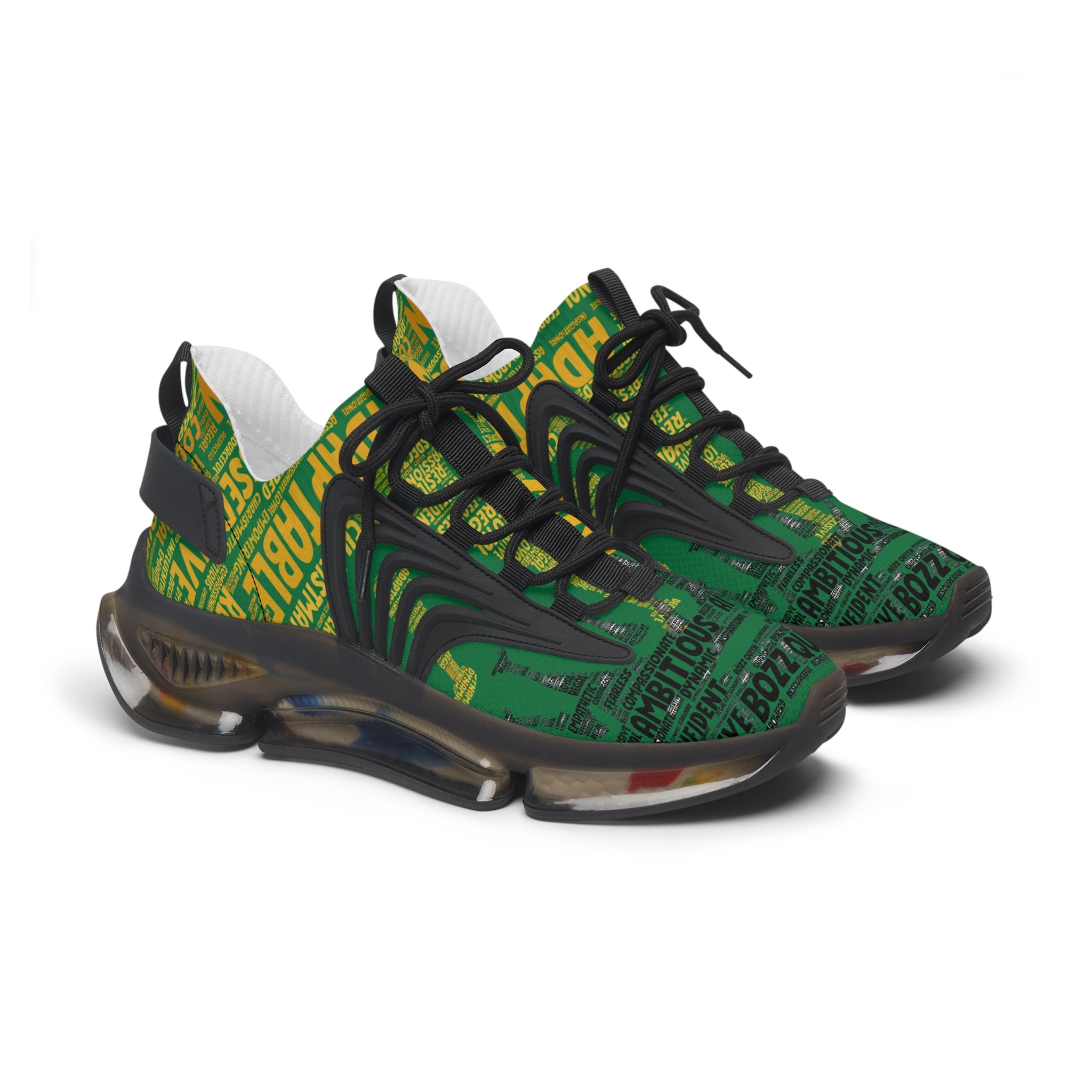 I AM Series Dark Green Women's Mesh Sneakers - Lightweight Athletic Shoes