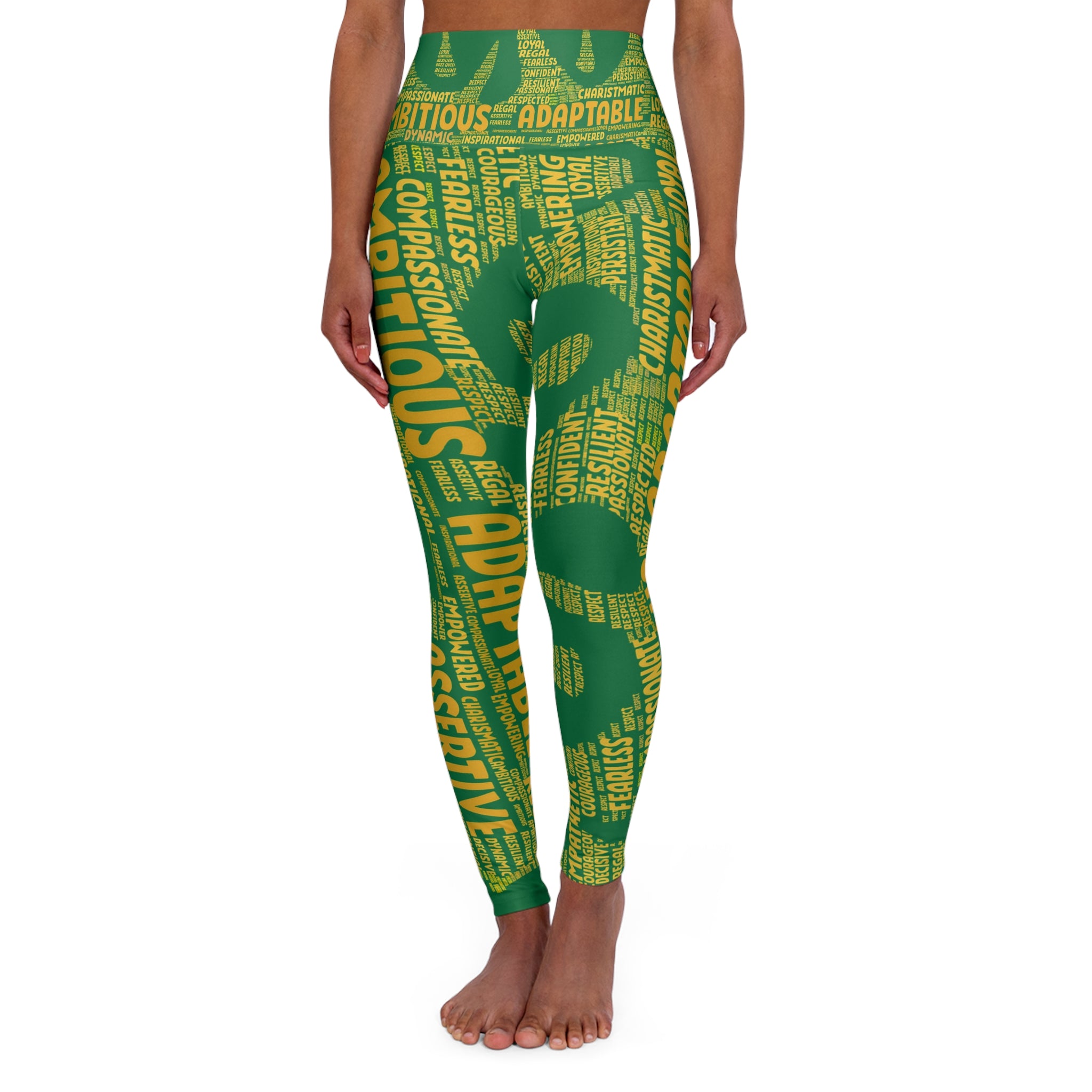 Empowering High Waisted Yoga Leggings - Motivational Activewear