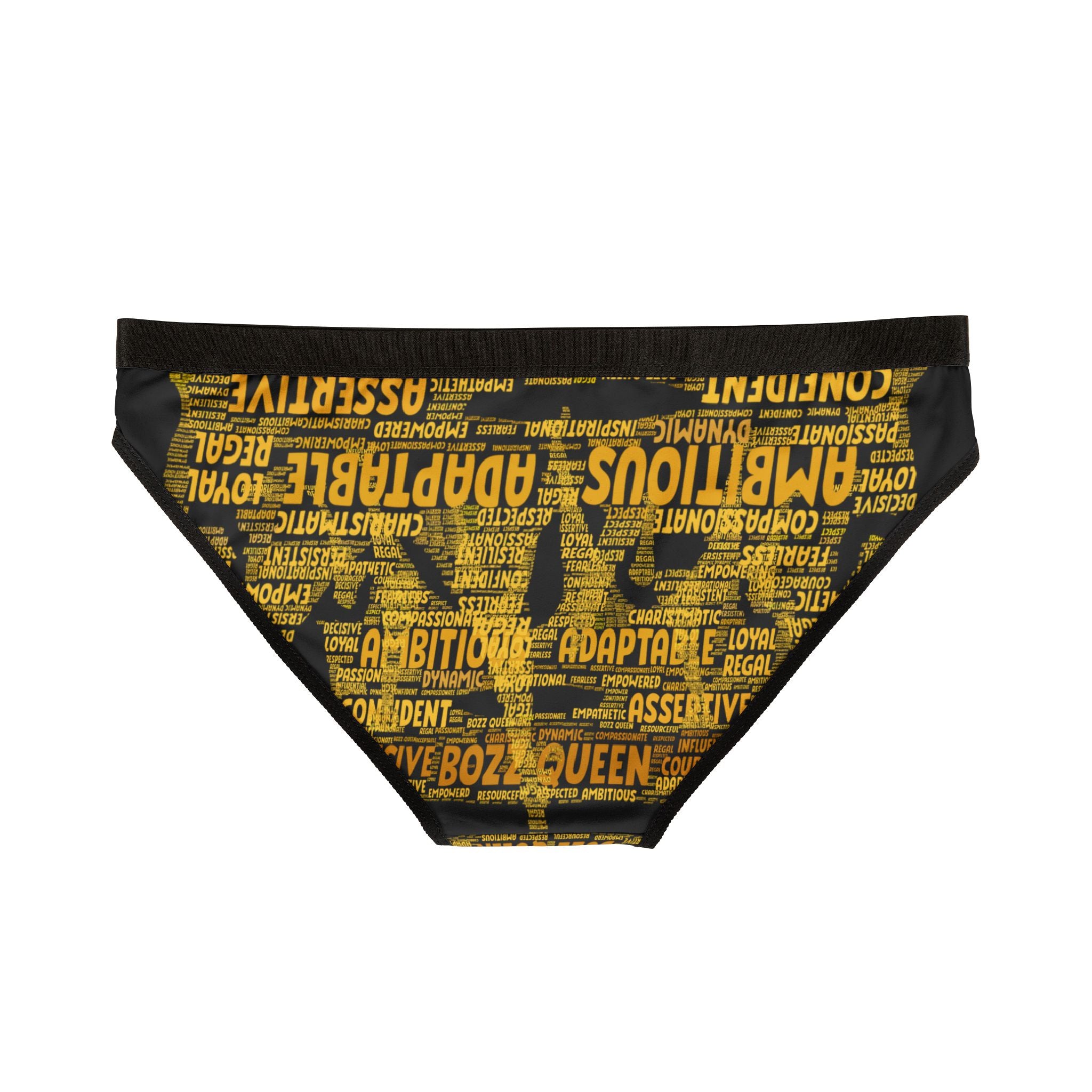 Women's Bold Statement Motivational Underwear - Ambitious & Adaptable Design