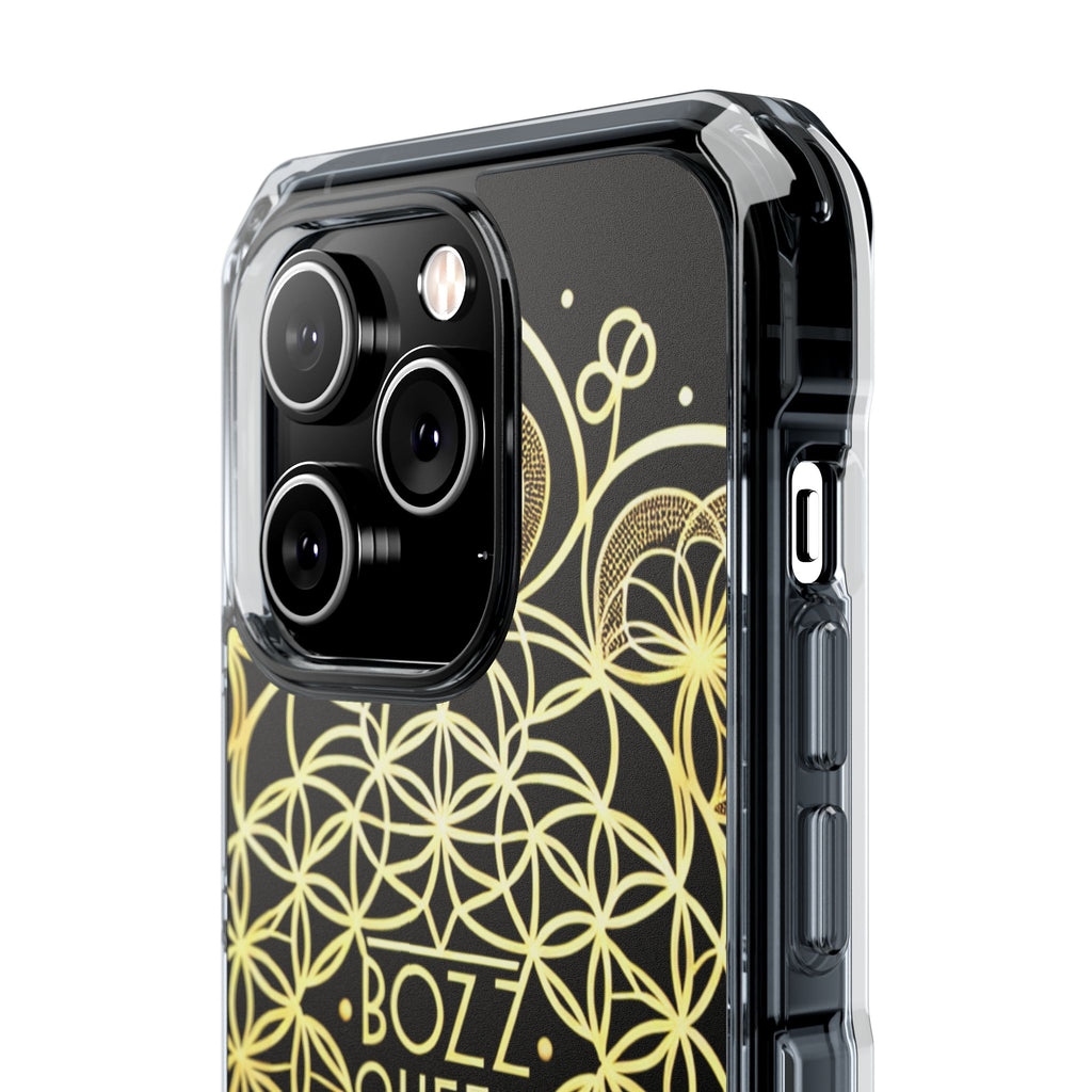 Magnetic Phone Case with Mandala Design, Boz Queen Protective Cover, Gift for Her, Bohemian Aesthetic, Unique Phone Accessory