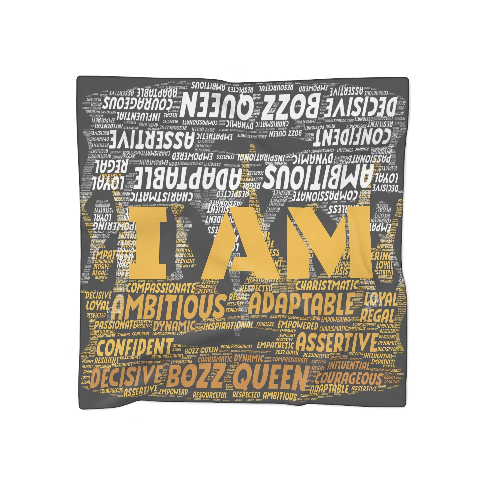 I AM Series Empowering Poly Scarf - Inspirational Statement Piece for Confident Women
