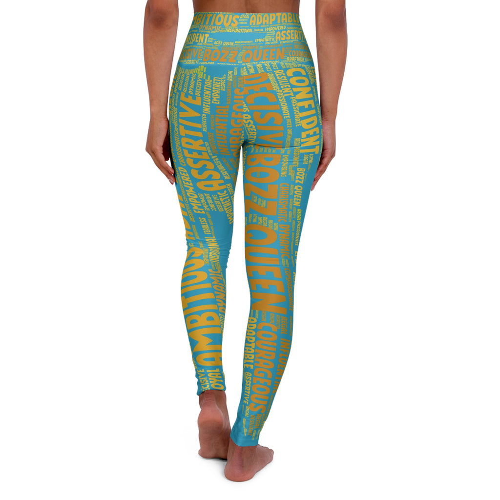Empowering High Waisted Yoga Leggings - Motivational Activewear