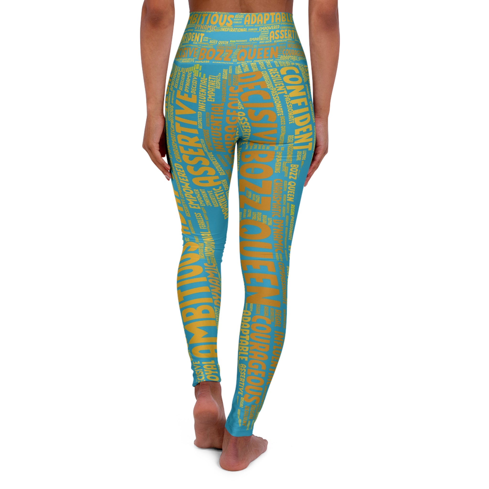 Empowering High Waisted Yoga Leggings - Motivational Activewear