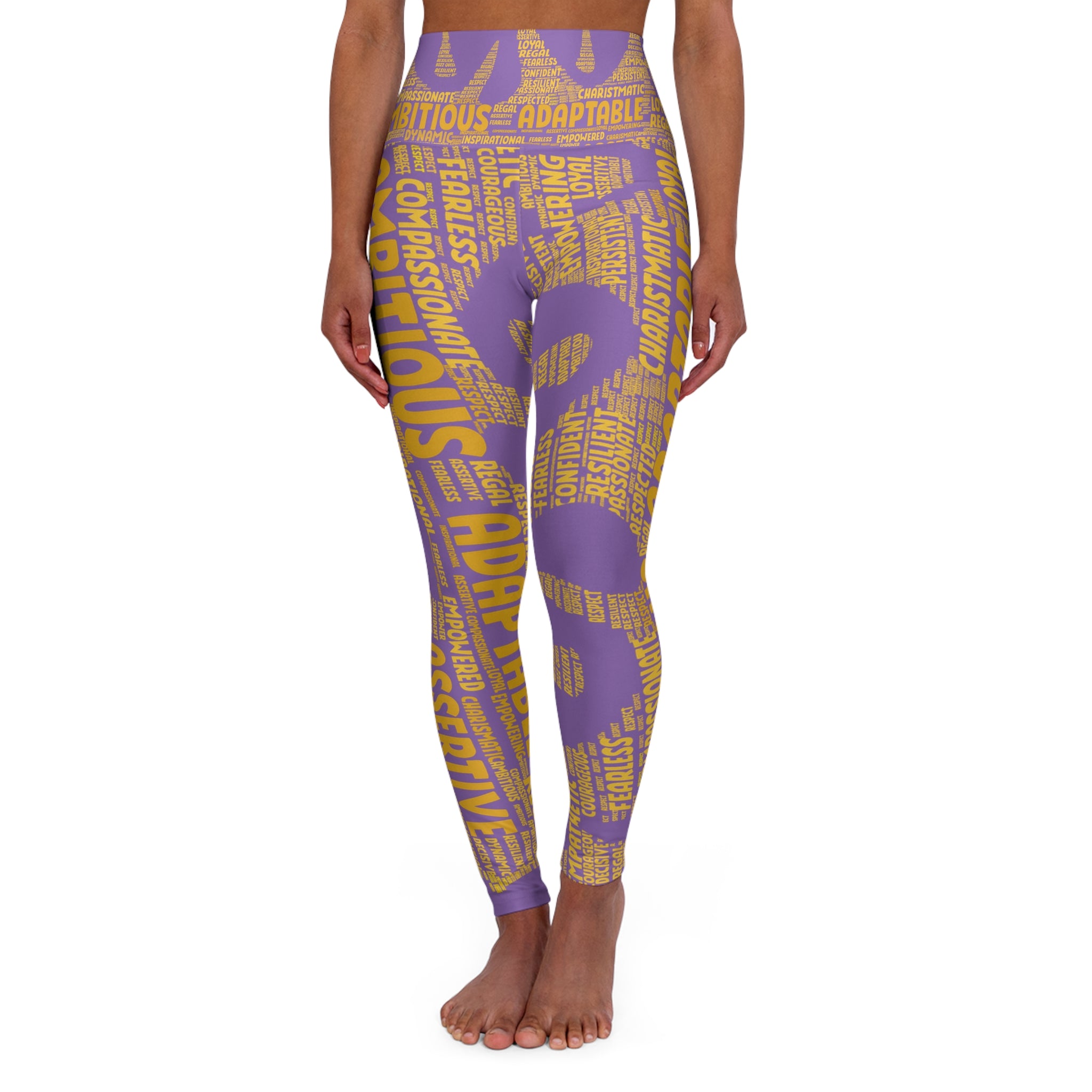 Empowering High Waisted Yoga Leggings - Motivational Activewear