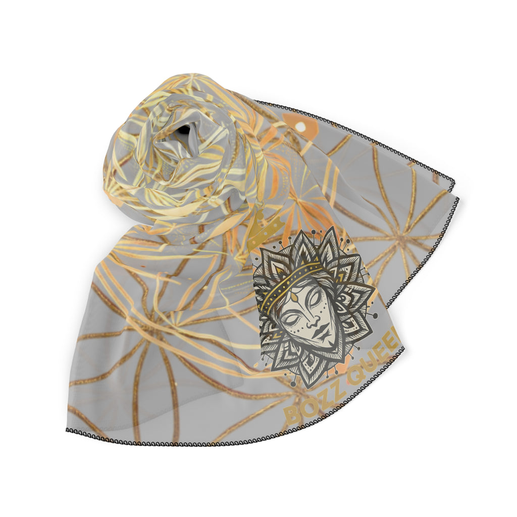 Flower of Life Light Grey Scarf - Sacred Geometry Spiritual Accessory