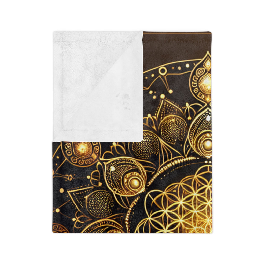 Mandala Velvet Blanket - Cozy Gift for Bohemian Decor, Home Accents, Meditation, Yoga, Queen Gifts