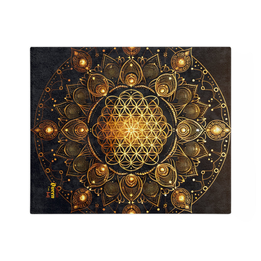 Mandala Velvet Blanket - Cozy Gift for Bohemian Decor, Home Accents, Meditation, Yoga, Queen Gifts