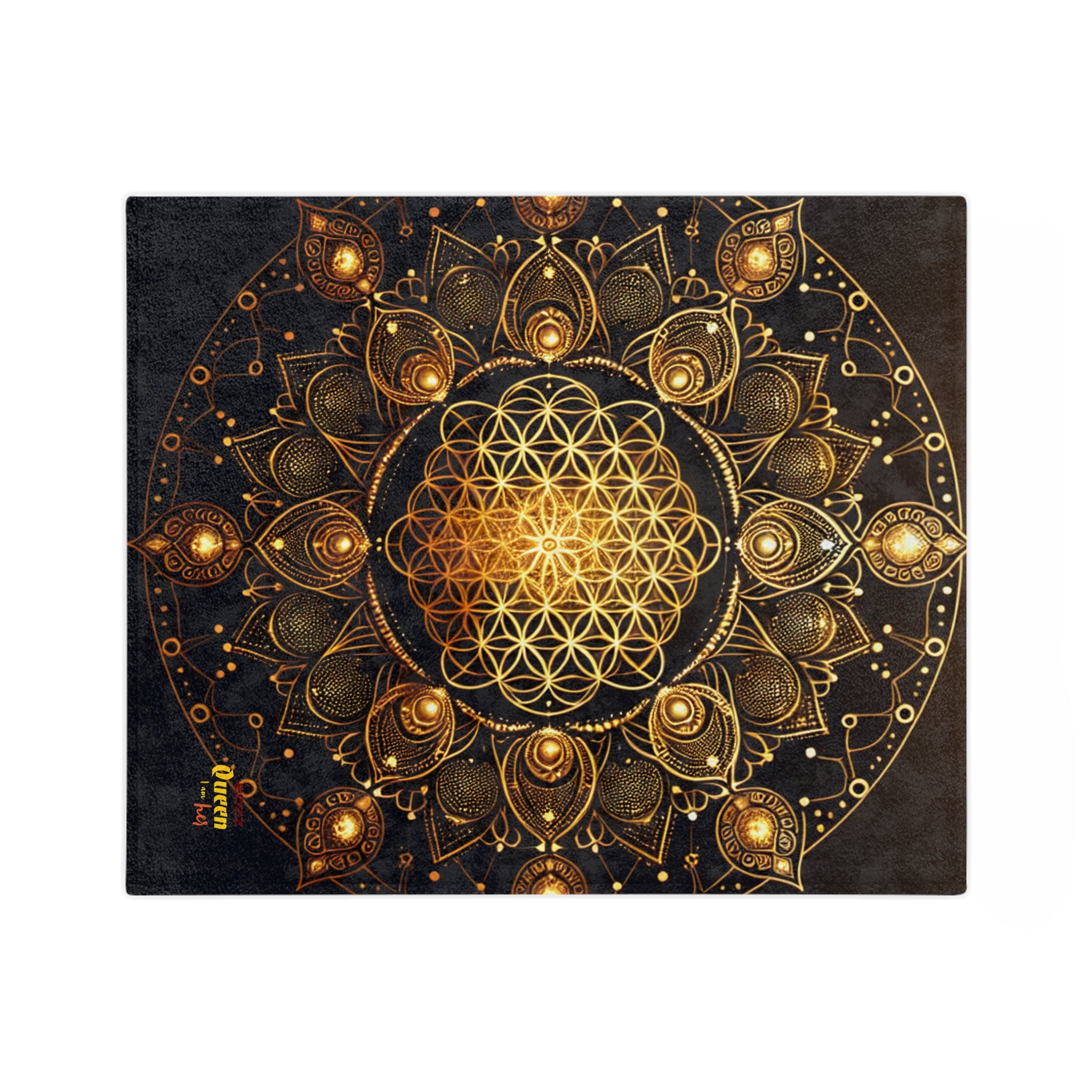 Mandala Velvet Blanket - Cozy Gift for Bohemian Decor, Home Accents, Meditation, Yoga, Queen Gifts