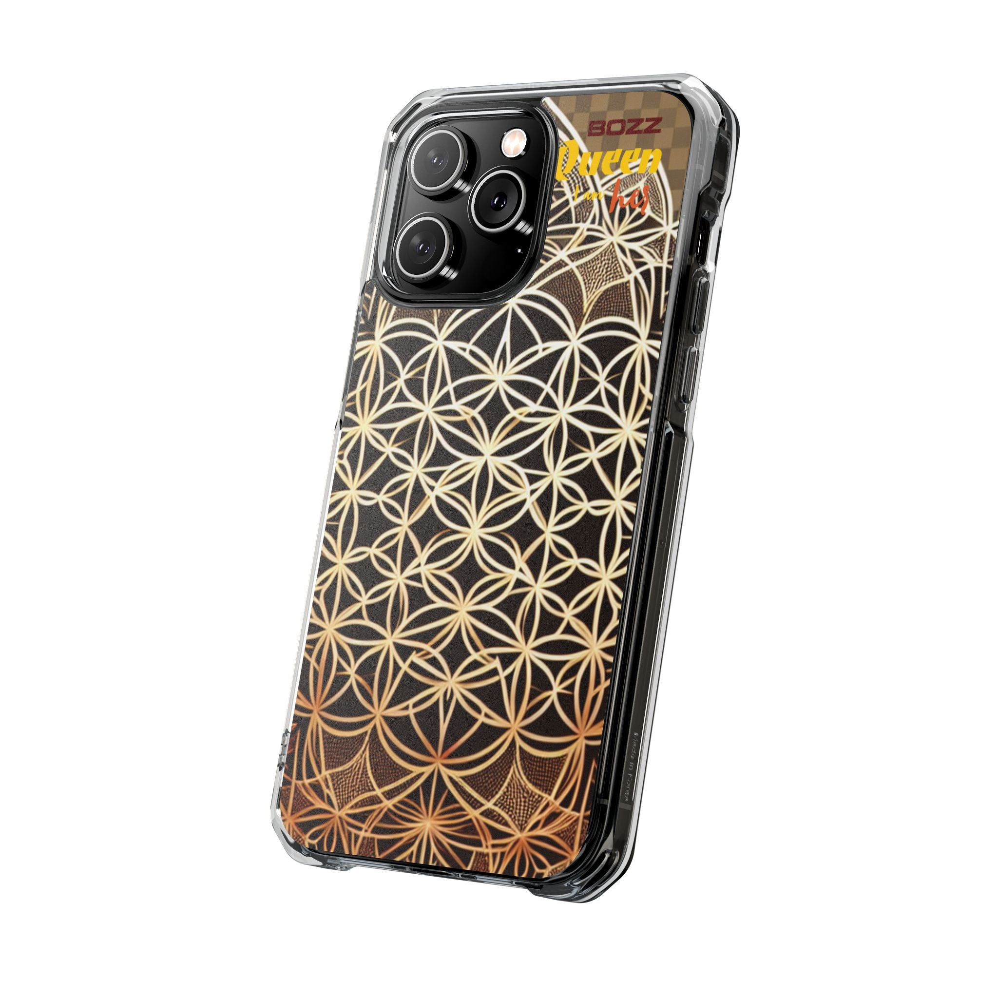 Stylish Magnetic Phone Case with Floral Design, Clear iPhone Case, Bohemian Phone Cover, Budding Flower Impact Case, Unique Tech Accessory