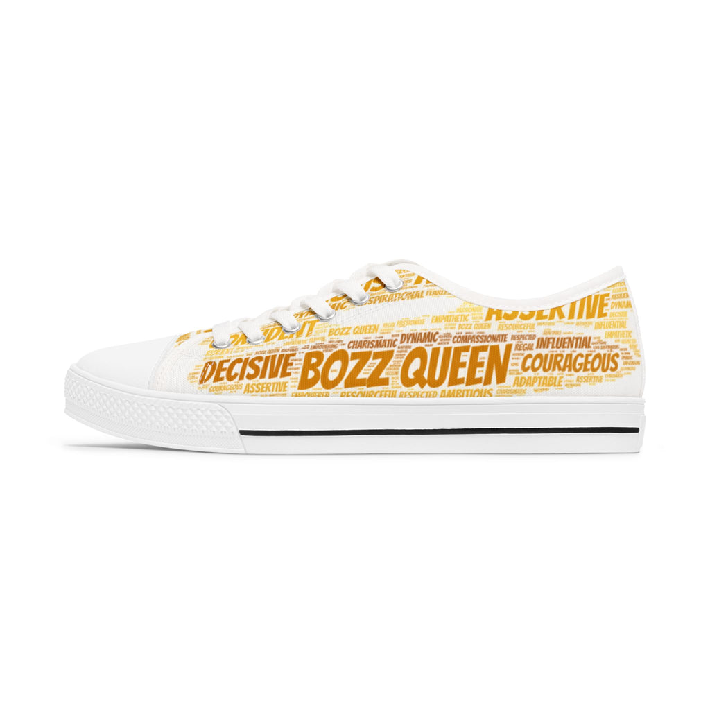 BOZZ QUEEN Assertive Women's Low Top Sneakers - Comfortable Motivational Footwear