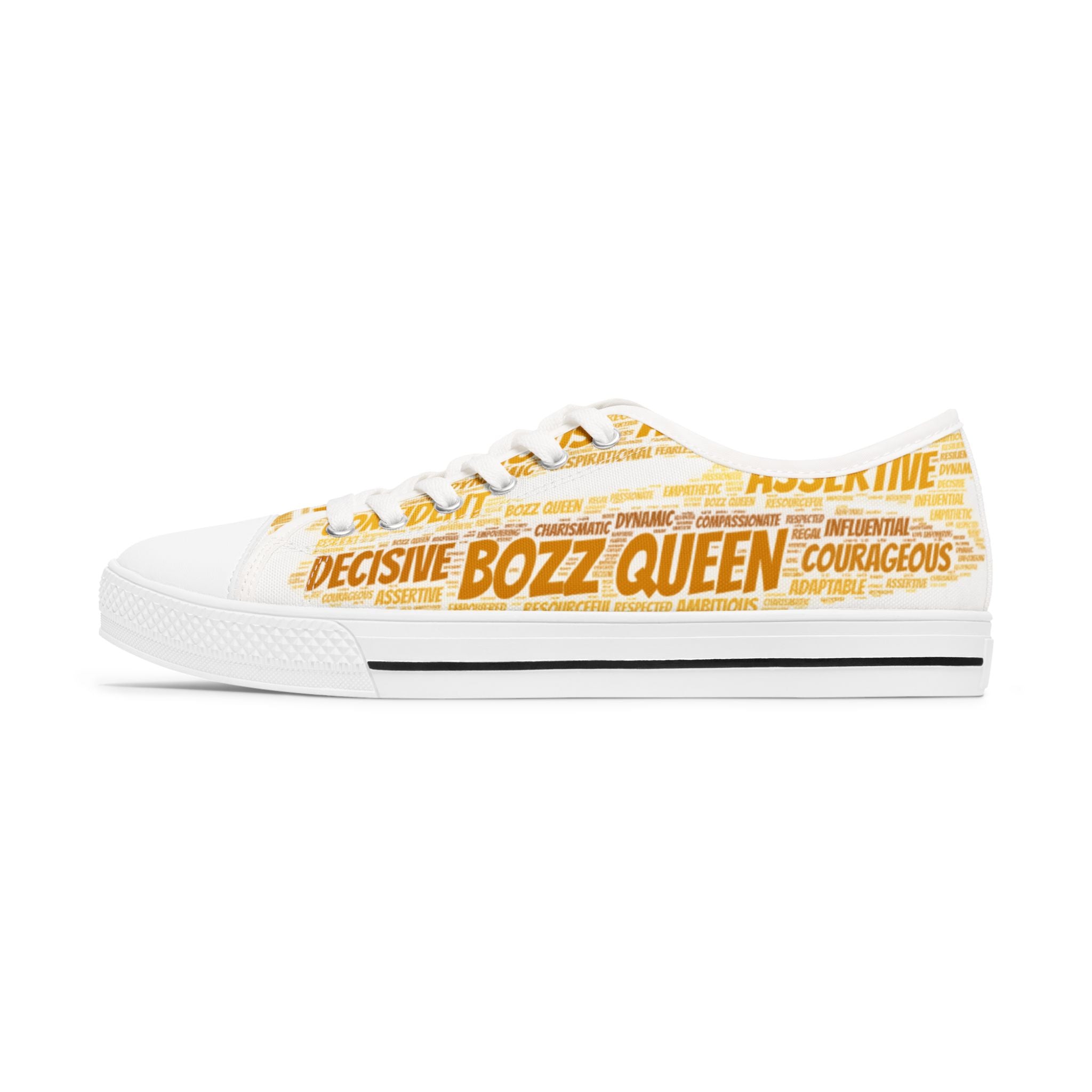 BOZZ QUEEN Assertive Women's Low Top Sneakers - Comfortable Motivational Footwear