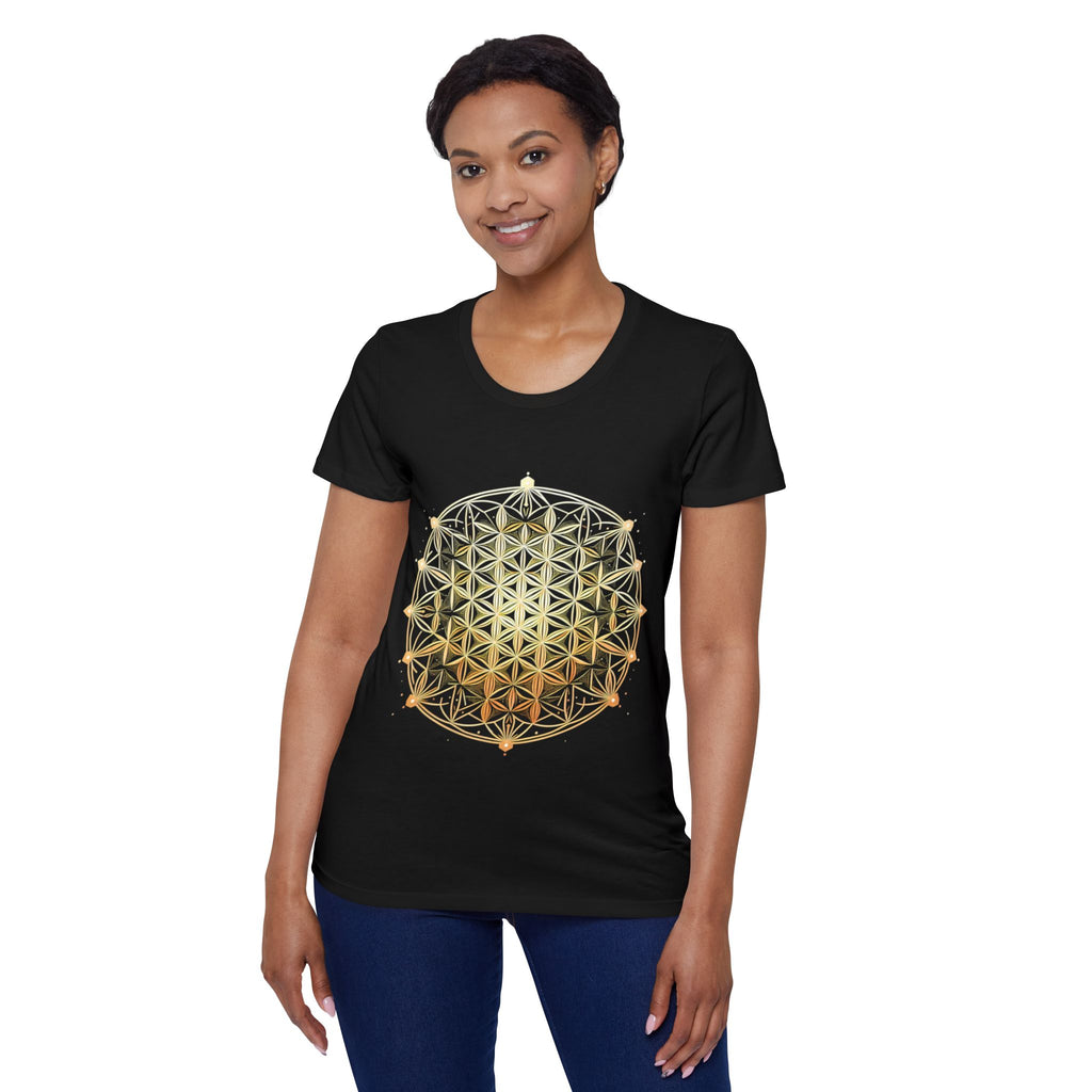 Bozz Queen Flower of Life Sacred Geometry Goddess T-Shirt - Women's Organic Tee