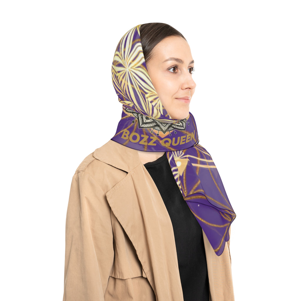 Flower of Life Purple Scarf - Sacred Geometry Spiritual Accessory