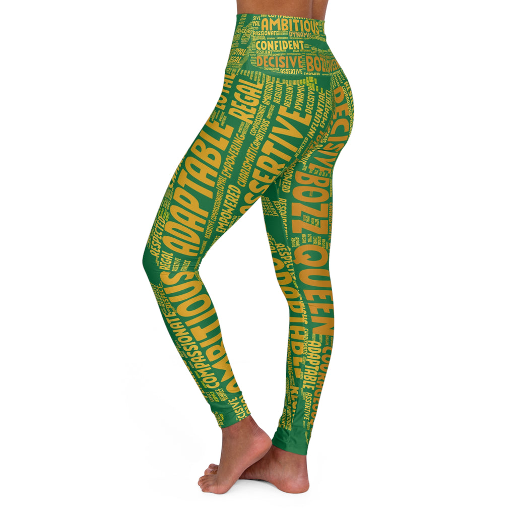 Empowering High Waisted Yoga Leggings - Motivational Activewear