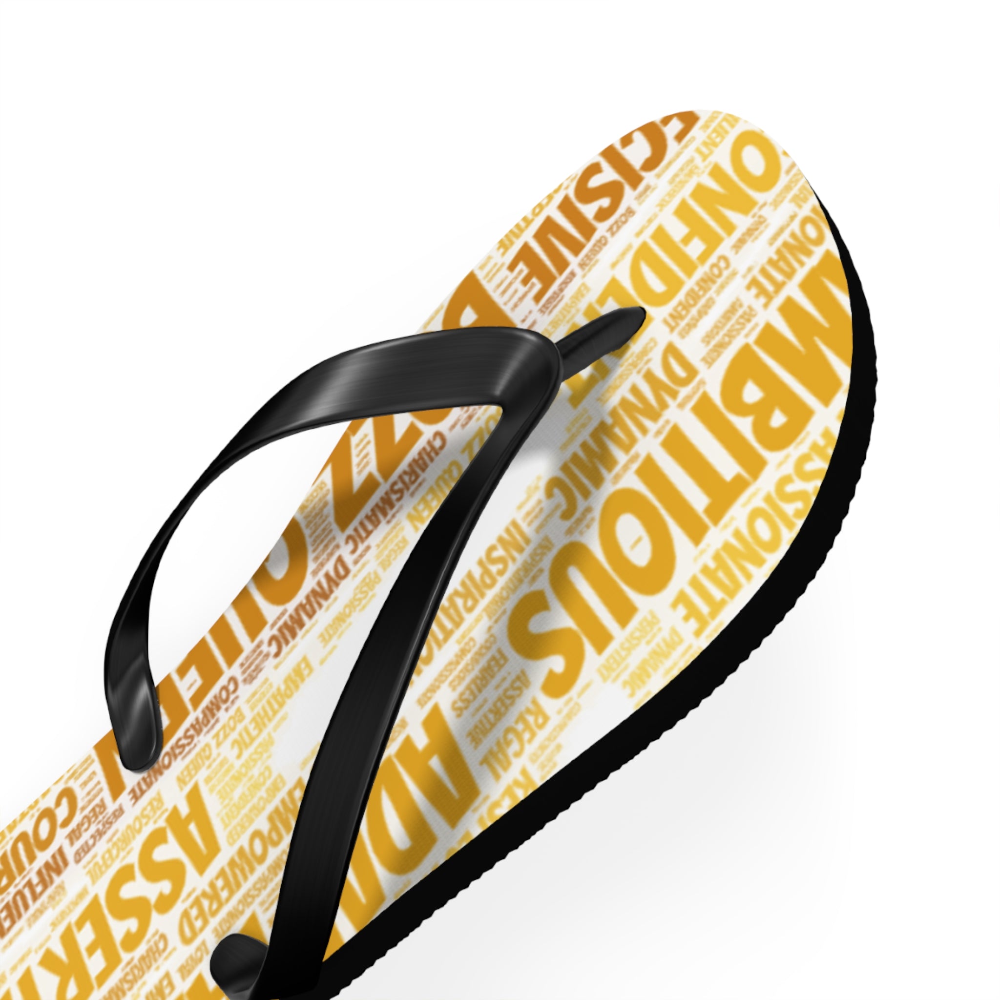 Bozz Queen White & Gold Flip Flops - Stylish Summer Beach Sandals