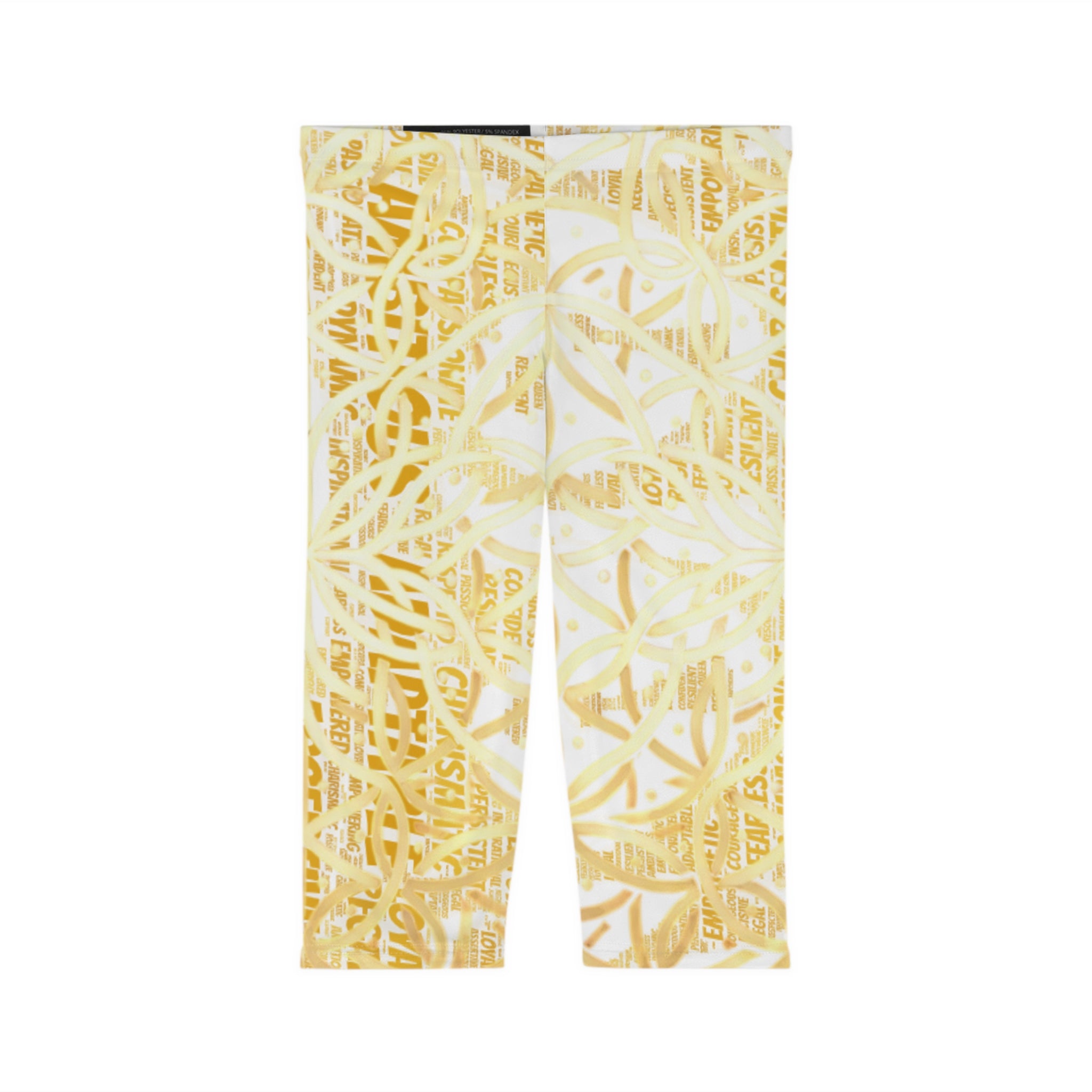 White Chic Women's Capri Leggings - Stylish Yoga Pants & Activewear