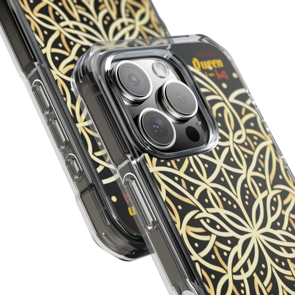 Elegant Floral Magnetic Phone Case, Clear Protective Cover, Unique Gift, Spring Accessories, Phone Protection, Trendy Case