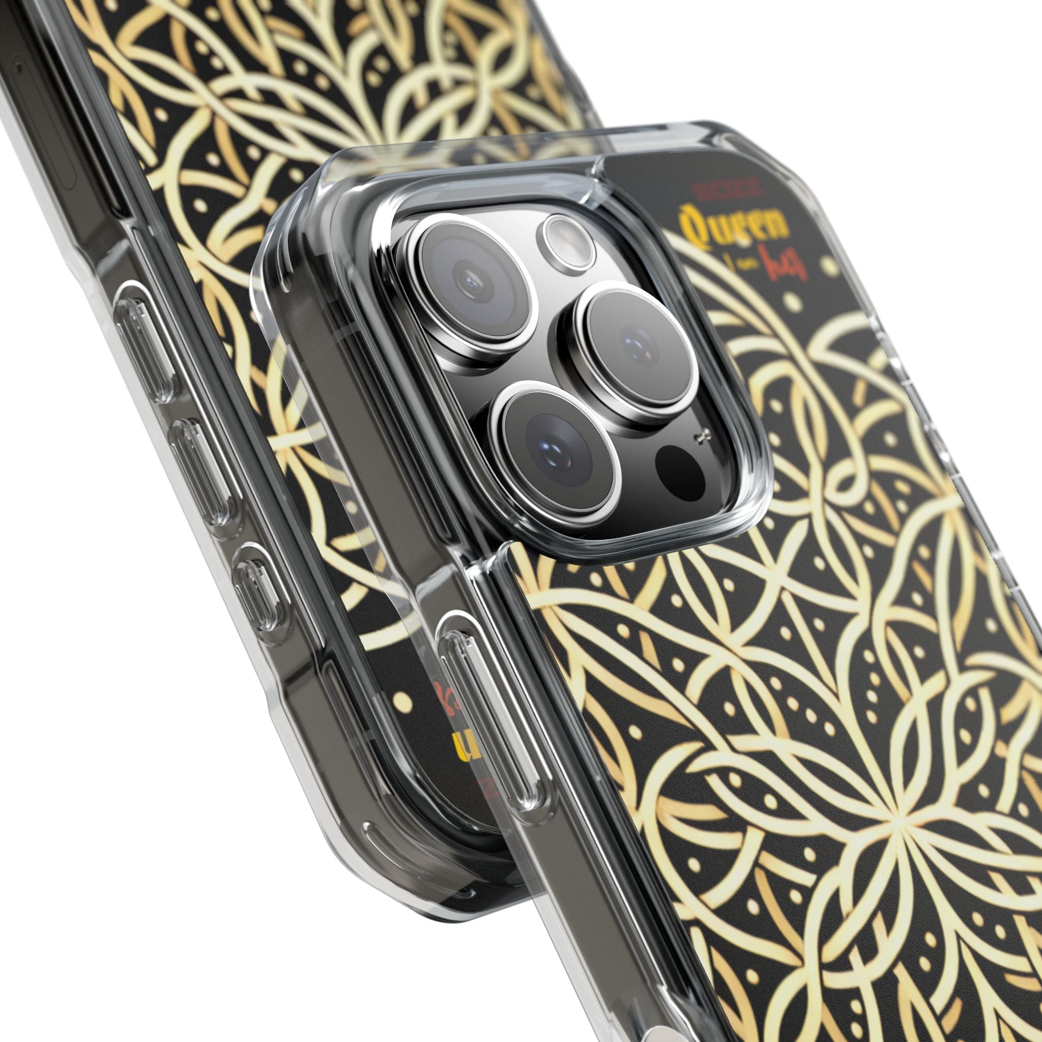 Elegant Floral Magnetic Phone Case, Clear Protective Cover, Unique Gift, Spring Accessories, Phone Protection, Trendy Case