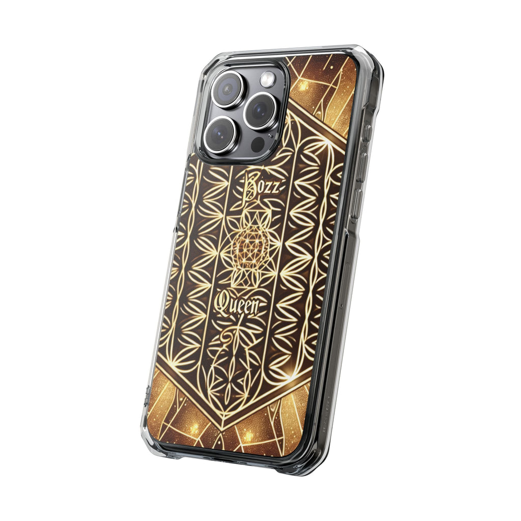 Magnetic Phone Case, Bozz Queen Case, Unique Clear Case, Customizable Phone Cover, Perfect Gift for Her
