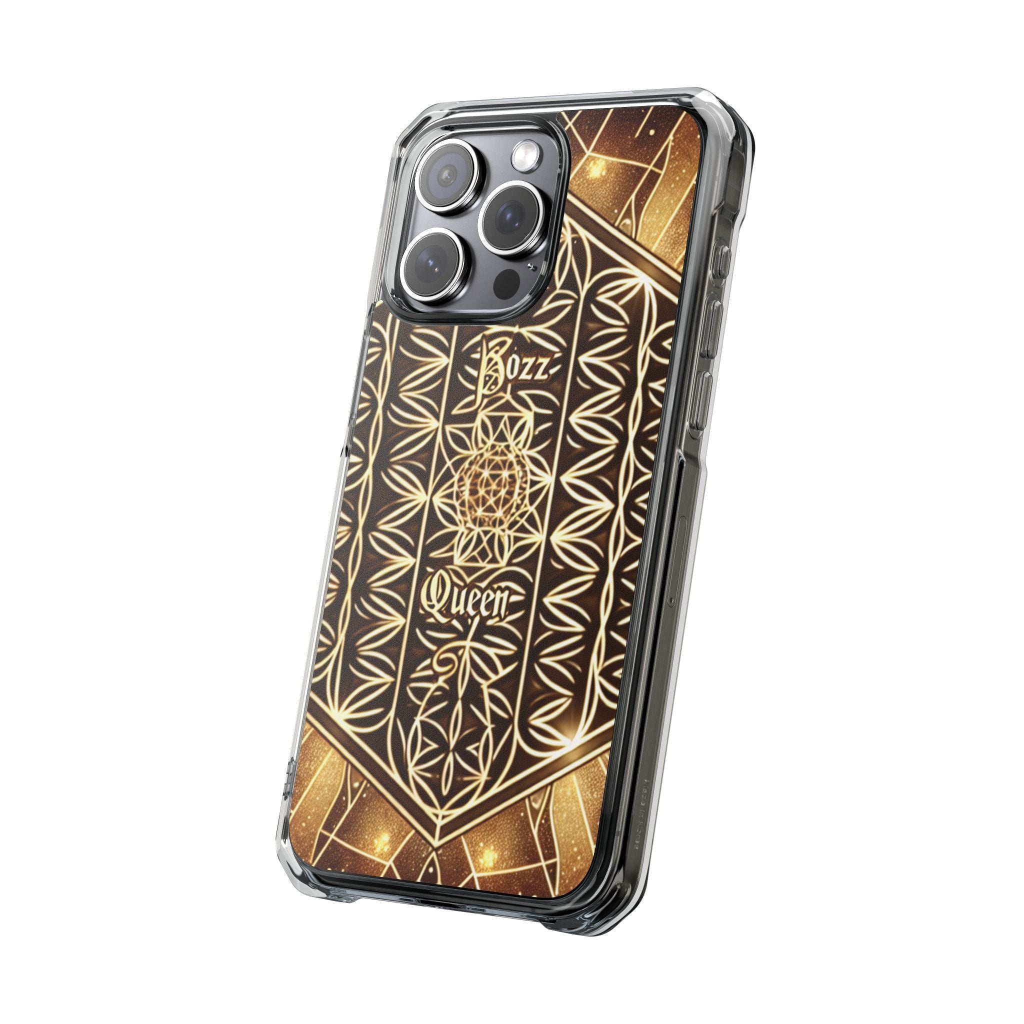 Magnetic Phone Case, Bozz Queen Case, Unique Clear Case, Customizable Phone Cover, Perfect Gift for Her