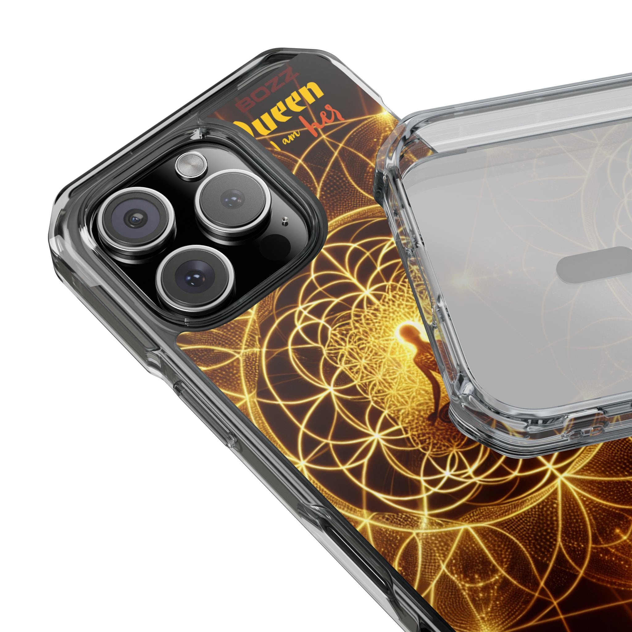 Spiritual Magnetic Phone Case - Boho Chic, Crystal Energy, Mindfulness Gift, Yoga Accessory, Meditation Decor