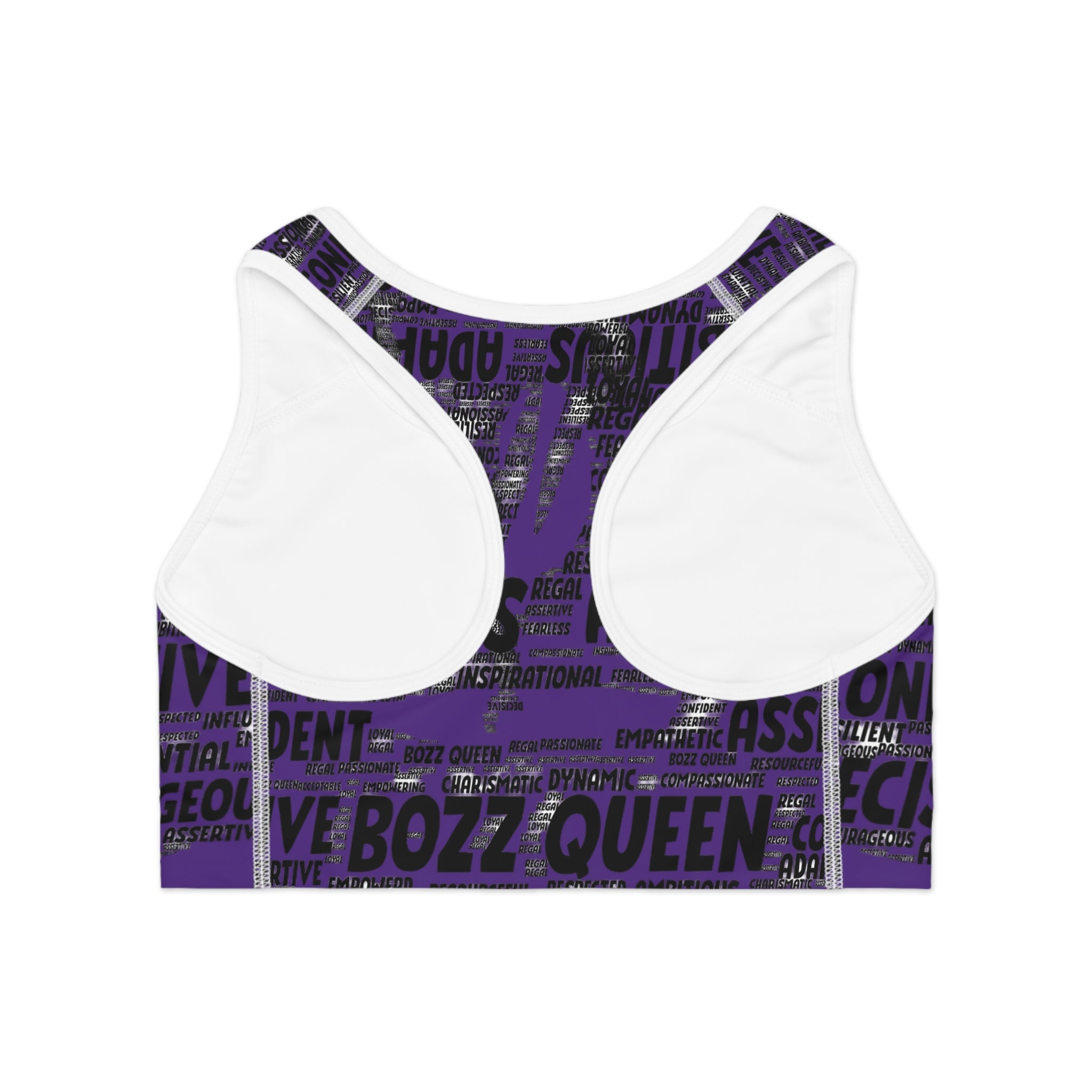 Empowering Sports Bra - Bozz Queen Origin Collection | Purple & Black