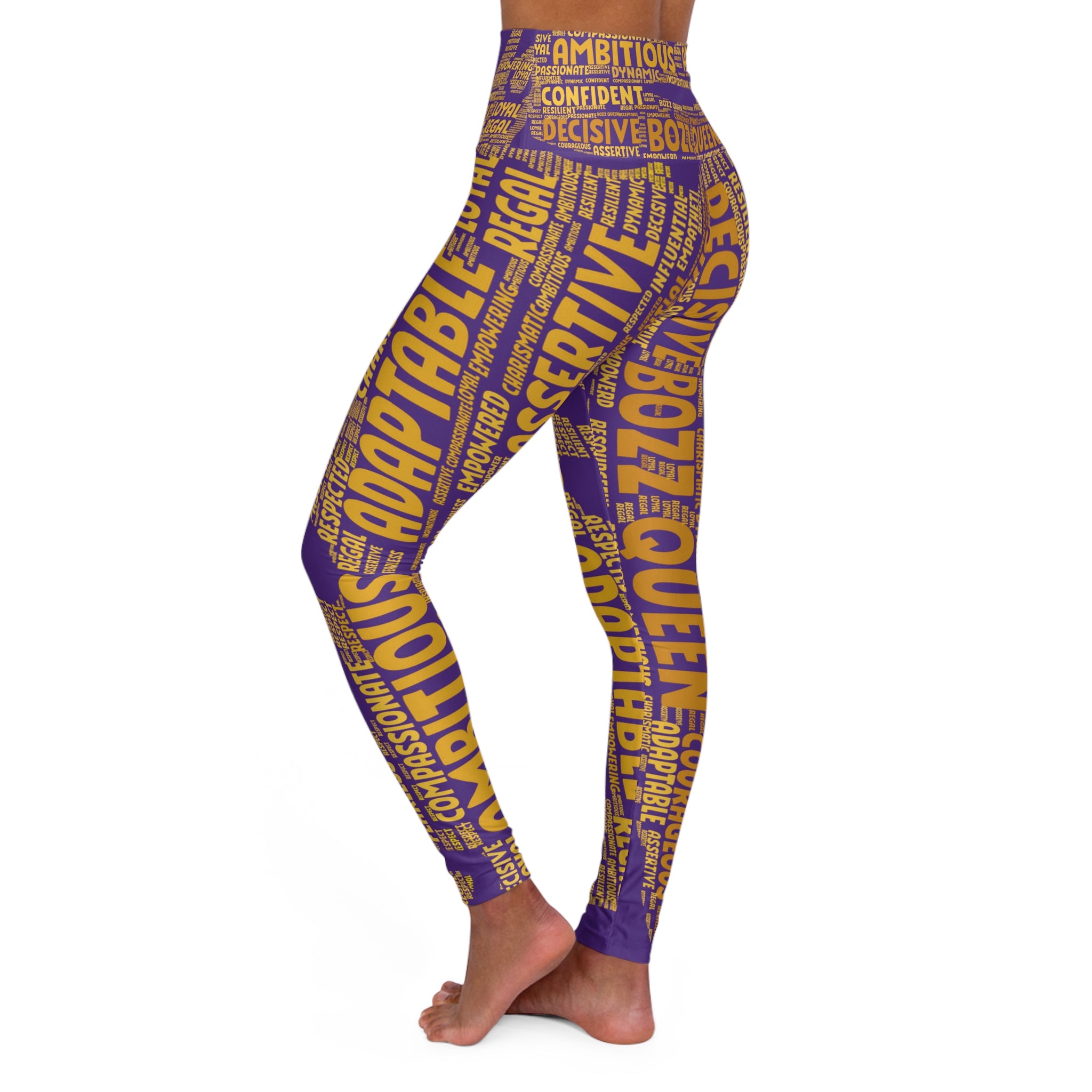 Empowering High Waisted Yoga Leggings - Motivational Activewear